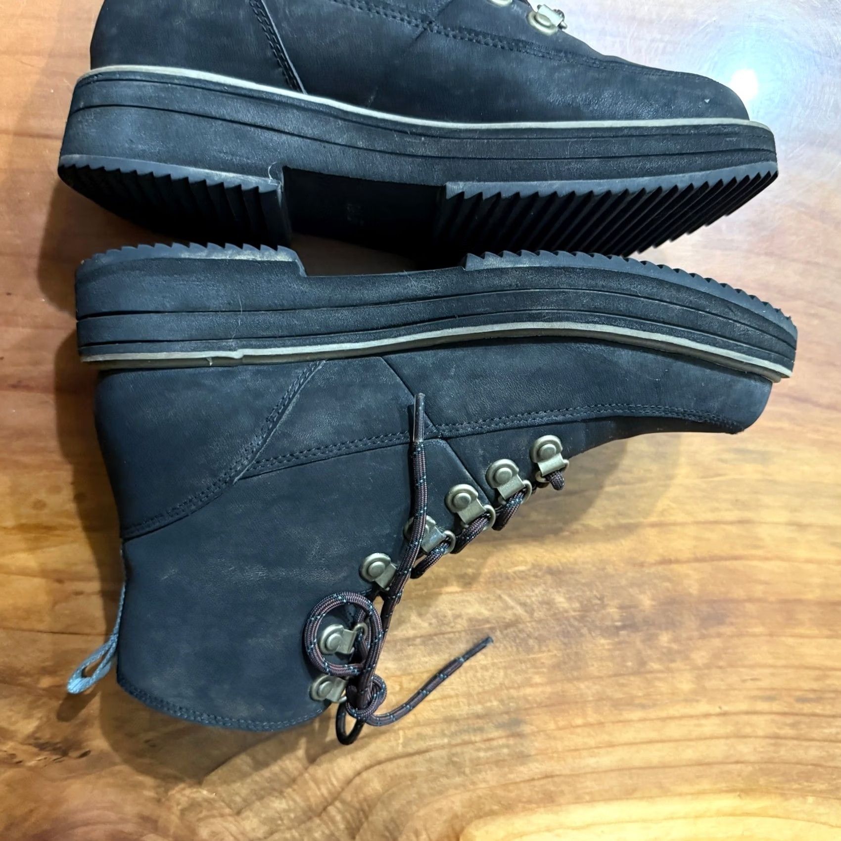 Teva Teva Midform Boots Women 8 EU 39 Lace Up Ankle Leather Rubber Black Bootie Casual Outdoor Size US 9 / IT 39 - 5 Thumbnail