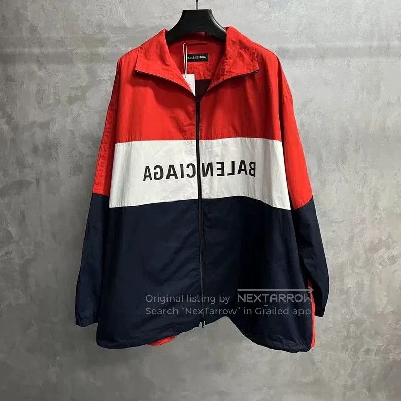 Balenciaga Balenciaga Black Red Logo Zip Jacket. Size US L / EU 52-54 / 3 - 1 Thumbnail
