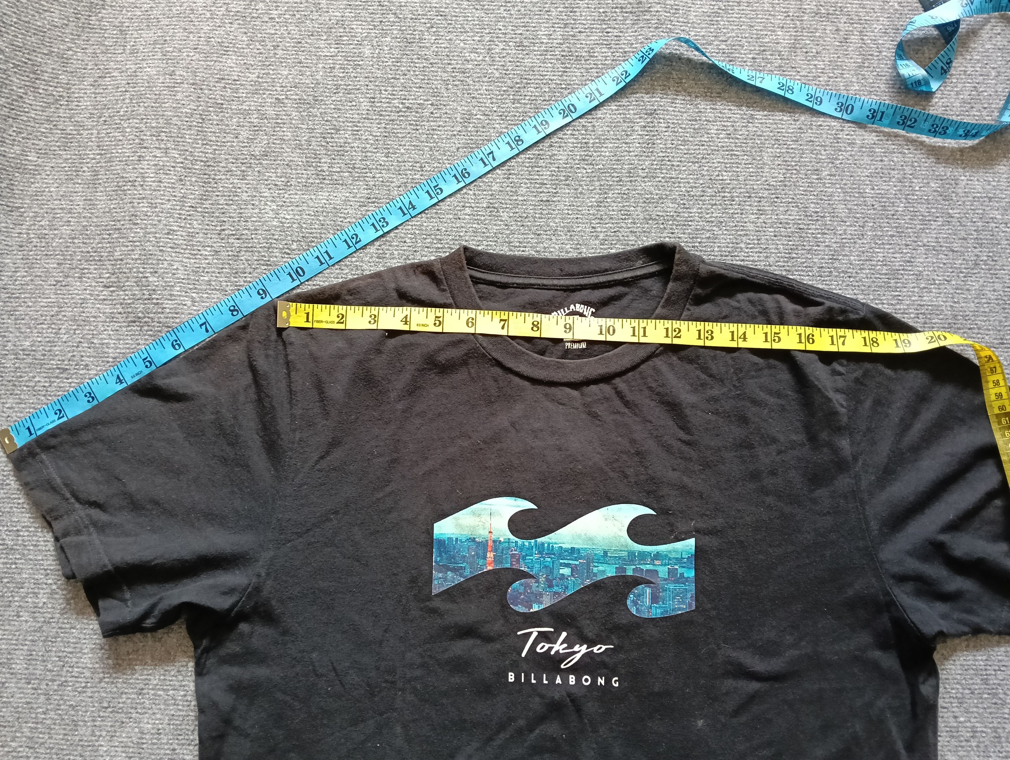 Billabong × Stussy × Volcom BILLABONG TOKYO BLACK FADED T-SHIRT. Size US XL / EU 56 / 4 - 4 Thumbnail