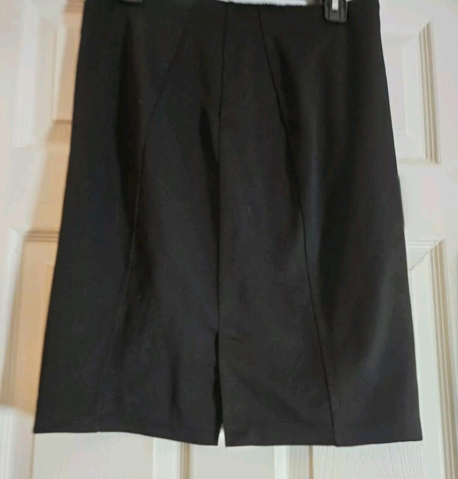 Other Daisy Fuentes Womens Black Onyx Elastic Waist Skirt Size Lar Size 36" / US 14 / IT 50 - 4 Thumbnail