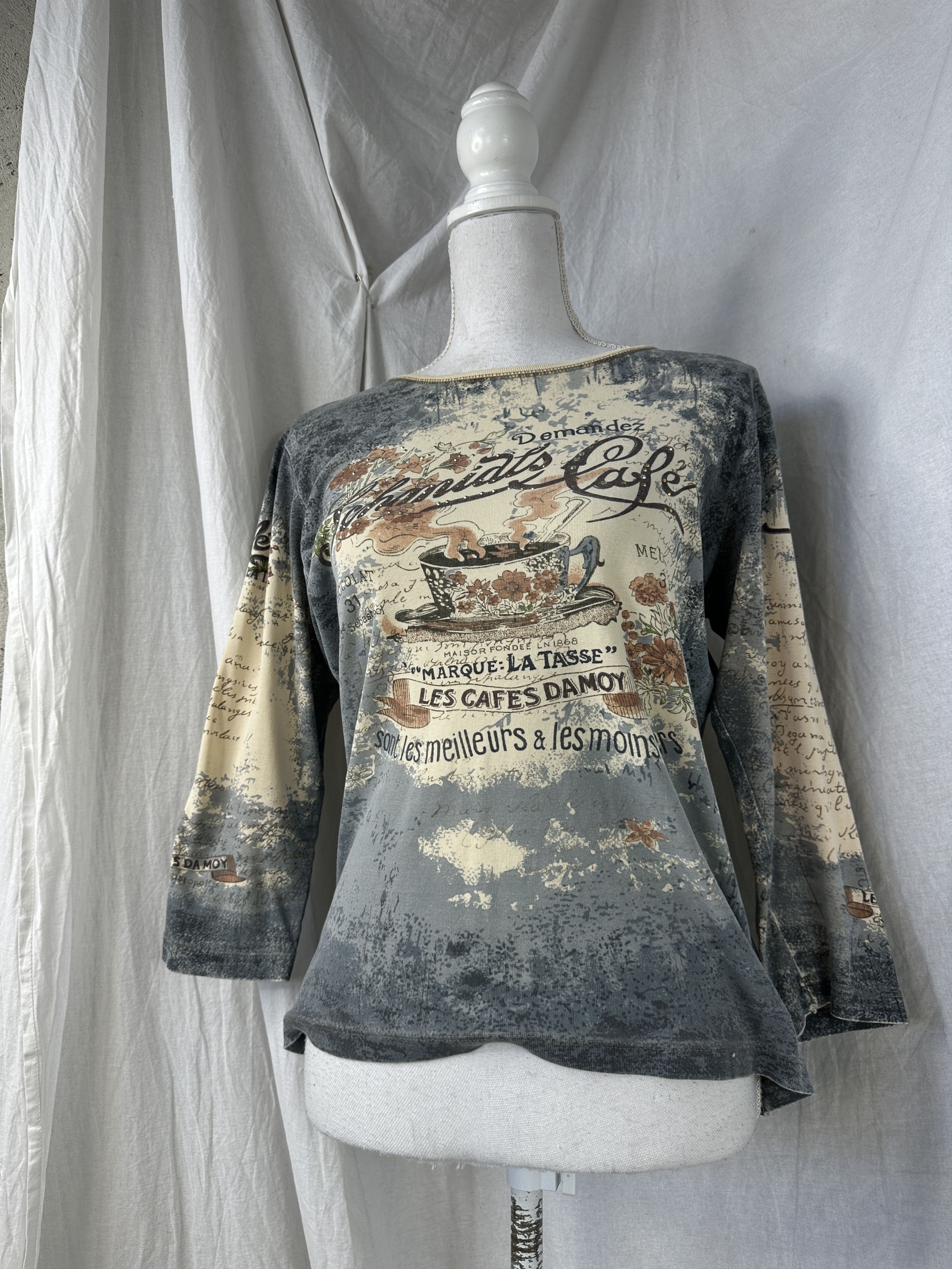 Vintage Vintage Casual Preppy Printed Summer Top 00s Size M / US 6-8 / IT 42-44 - 1 Thumbnail