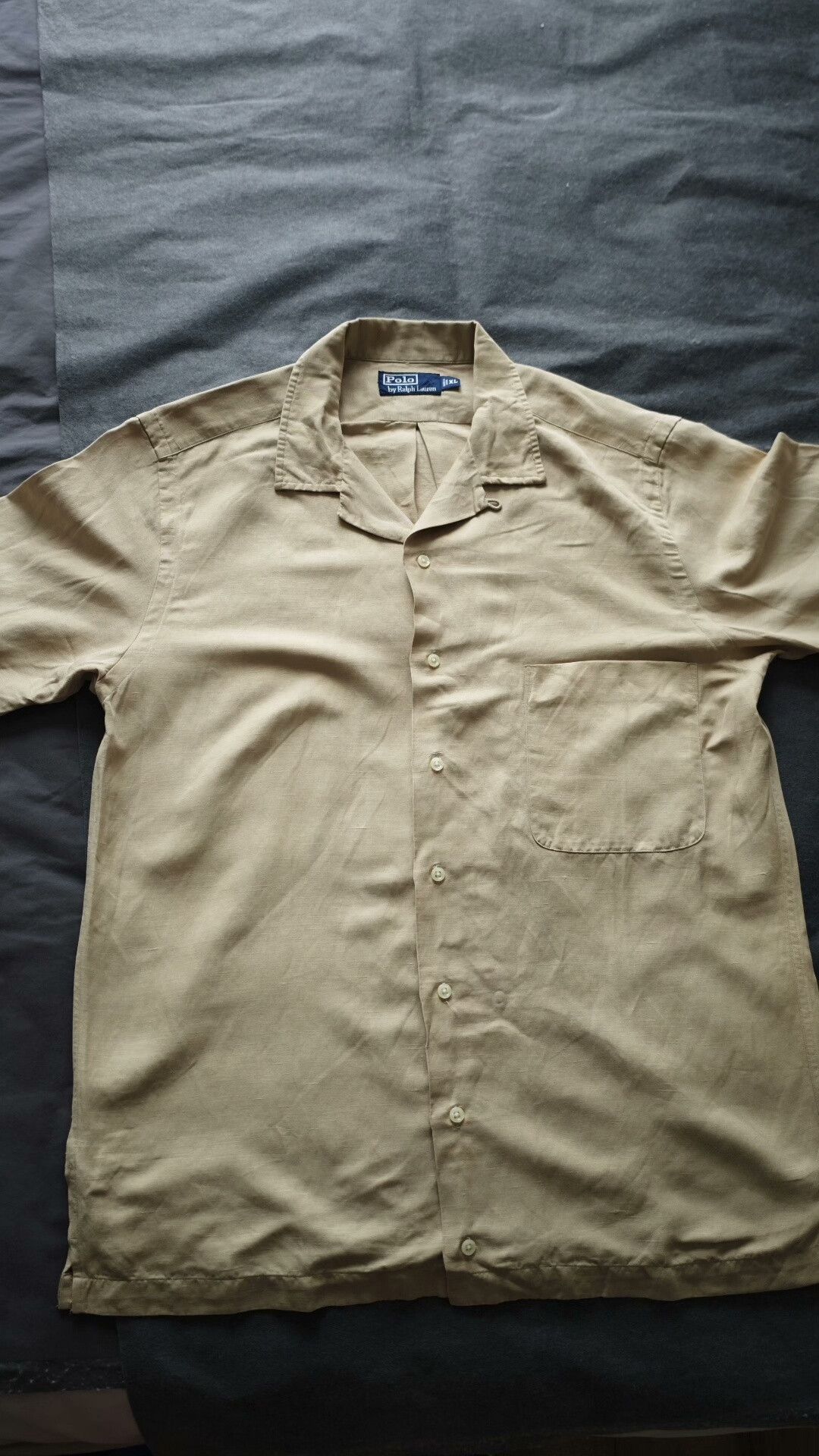 Polo Ralph Lauren 90s Polo Ralph Lauren Silk Linen Shirt Size US M / EU 48-50 / 2 - 1 Thumbnail