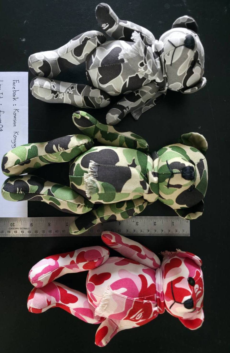 Bape A BATHING ape Bape Bear Plush dolls set for 3 Size ONE SIZE - 4 Thumbnail