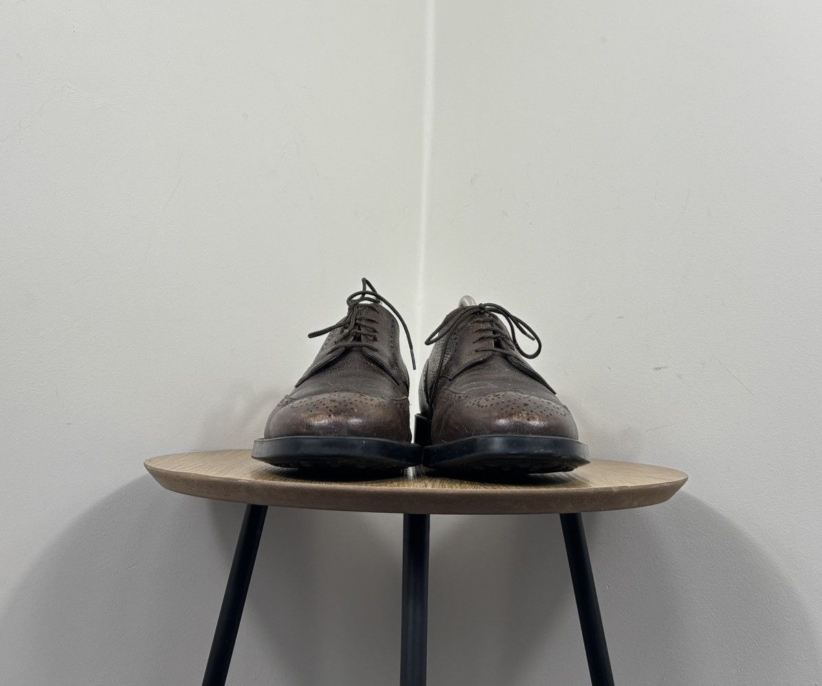 Tod's Tod’s Men’s Lace-Up Brown Leather Oxford Brogue Dress Shoes Size US 9 / EU 42 - 5 Thumbnail