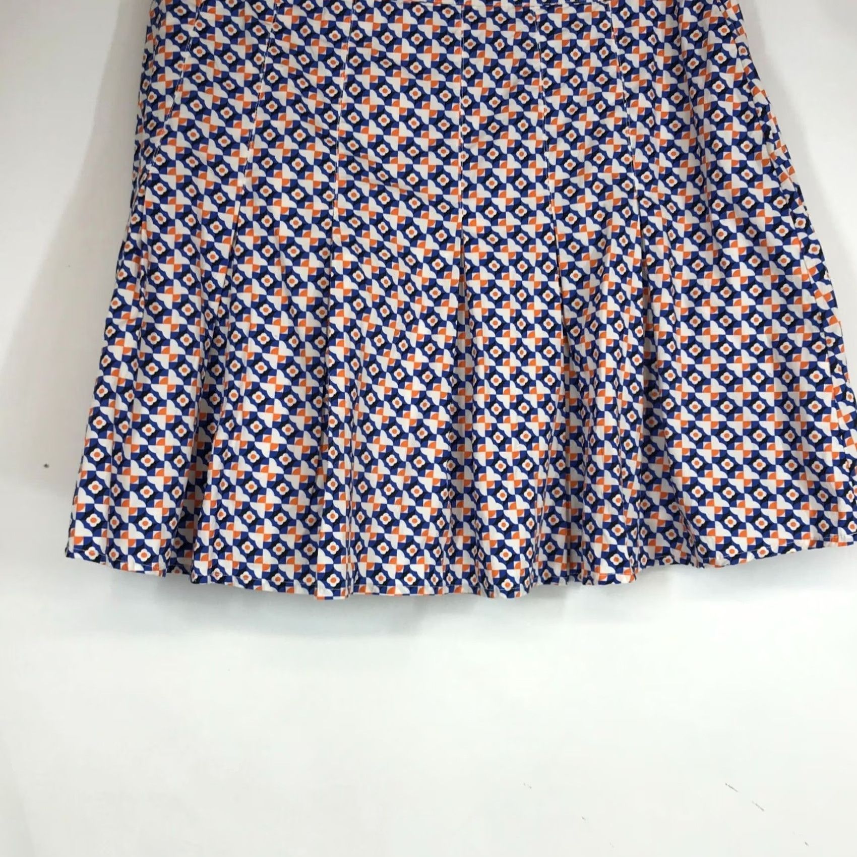 Anthropologie MAEVE ANTHROPOLOGIE WOMEN'S 16 MULTICOLOR LINED PLEATED 100% COTTON SKIRT Size 38" / US 16 / IT 52 - 6 Thumbnail