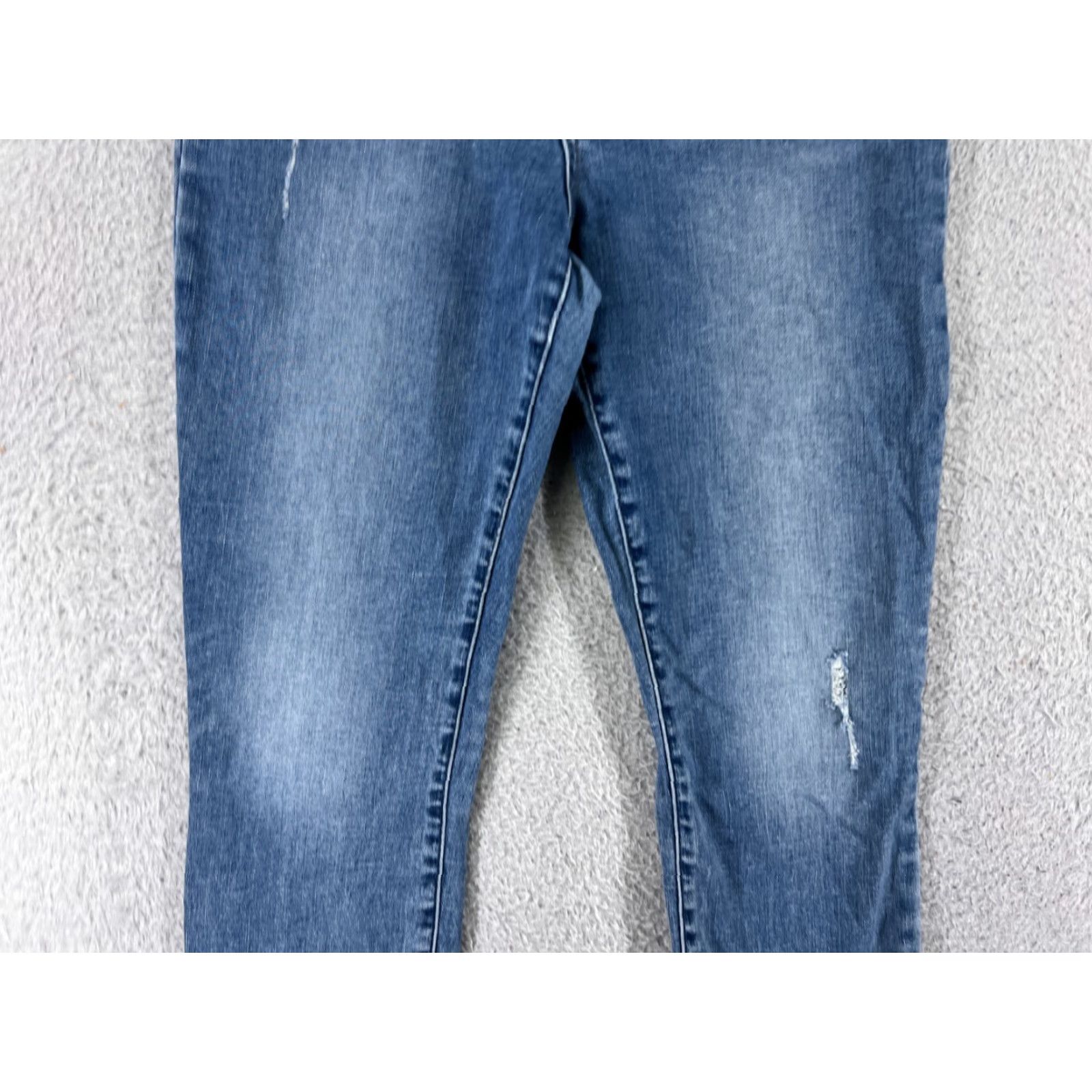 Lucky Brand Lucky Brand Jeans Women's 8 Blue Denim Bridgette Skinny Crop Distressed Cropped 5-Pocket Denim Jeans Size 30" / US 8 / IT 44 - 6 Thumbnail
