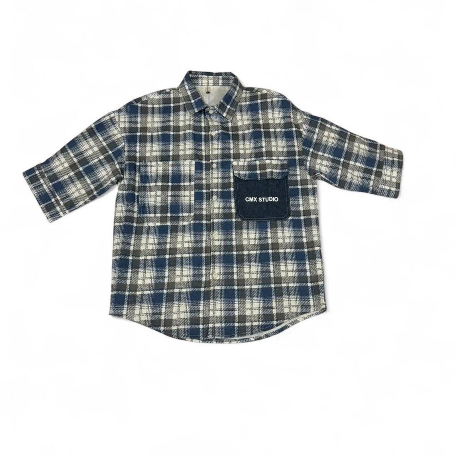 Ed Hardy CMX Studio blue plaid button up shirt Size US M / EU 48-50 / 2 - 1 Thumbnail