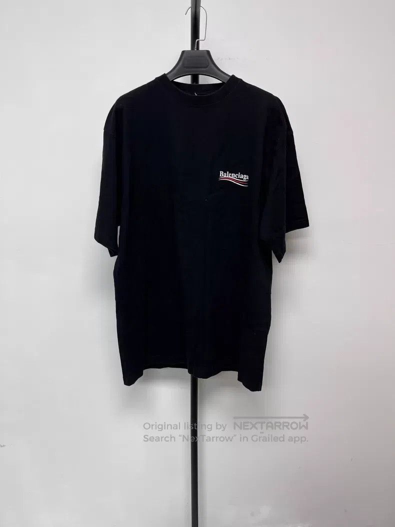 Balenciaga Balenciaga Printed Loose Round Neck Short Sleeve T-Shirt Size US M / EU 48-50 / 2 - 1 Thumbnail