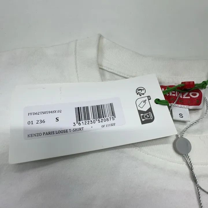 Kenzo Kenzo Casual White Logo Print T-Shirt for Women -2507 Size S / US 4 / IT 40 - 4 Thumbnail