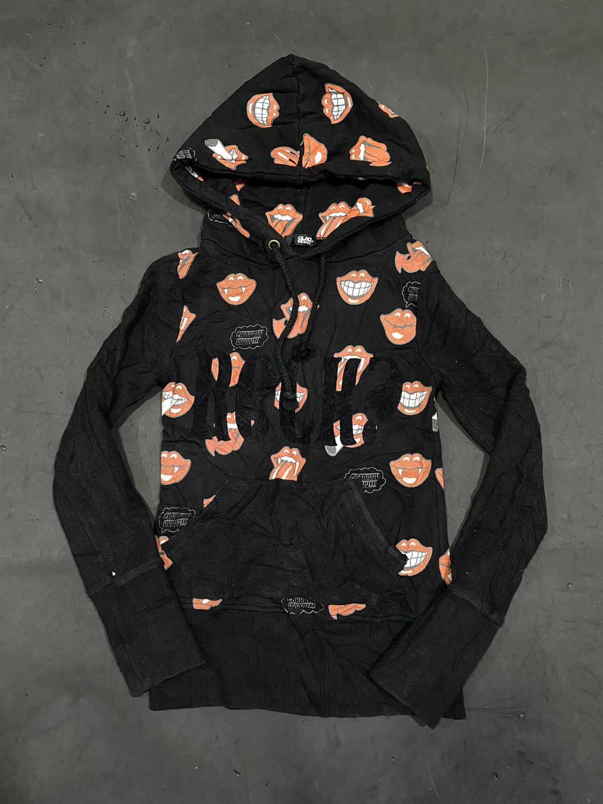 If Six Was Nine × Japanese Brand × Le Grande Bleu (L.G.B.) 💸BINDINGOFFER💸Gladnews Japanese Lips Hoodie Rollingstone Size US S / EU 44-46 / 1 - 1 Thumbnail