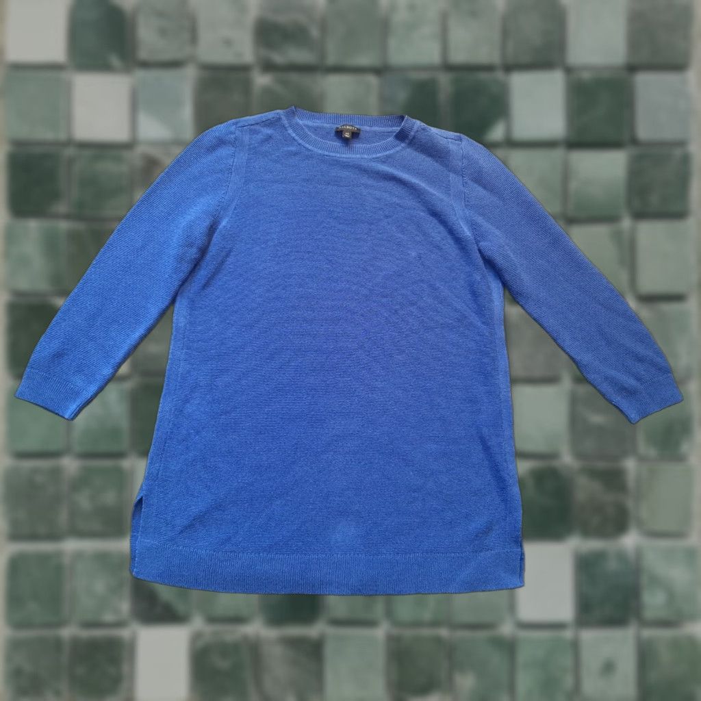 Talbots Talbots Cardigan Sweater Womens XS Blue Knit Long Sleeve Zip Pullover Casual Long Sleeve Knit Blue Women XS Talbots Cardigan Sweater Size XS / US 0-2 / IT 36-38 - 1 Thumbnail