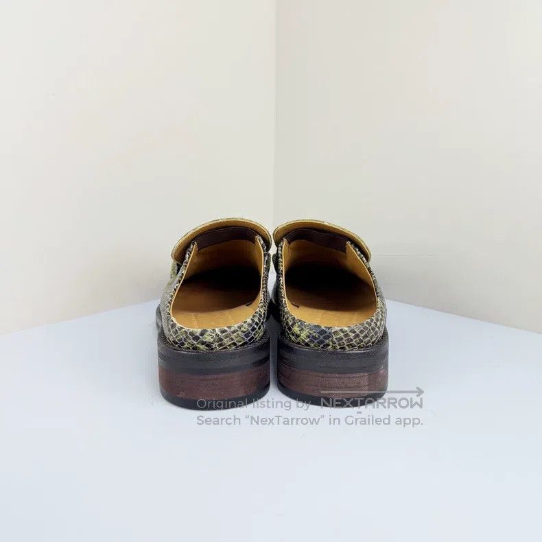 Martine Rose Martine Rose Snake-patterned chain square-toed loafers Size US 5.5 / EU 38 - 3 Thumbnail