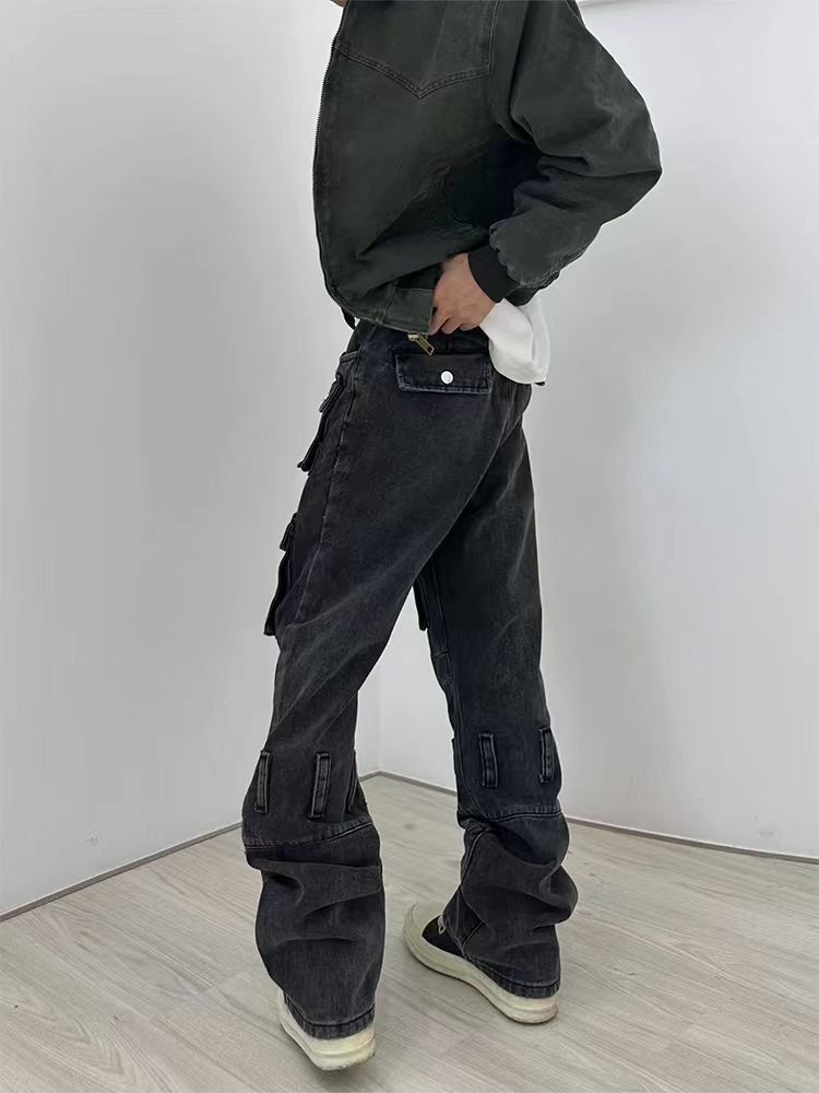 Japanese Brand × Jean Vintage Street Punk Hip Hop Multi-Pocket Workwear Jeans Size US 30 / EU 46 - 4 Thumbnail