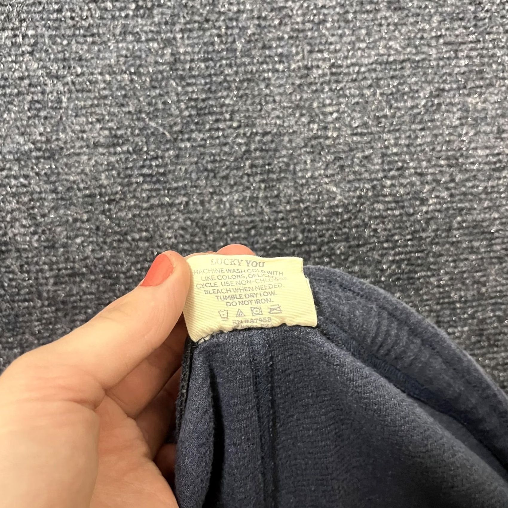 Lucky Brand Lucky Brand Pajama Pants Mens L Blue Knit Sleep Lounge Drawstring Button Fly Size US 33 - 4 Thumbnail