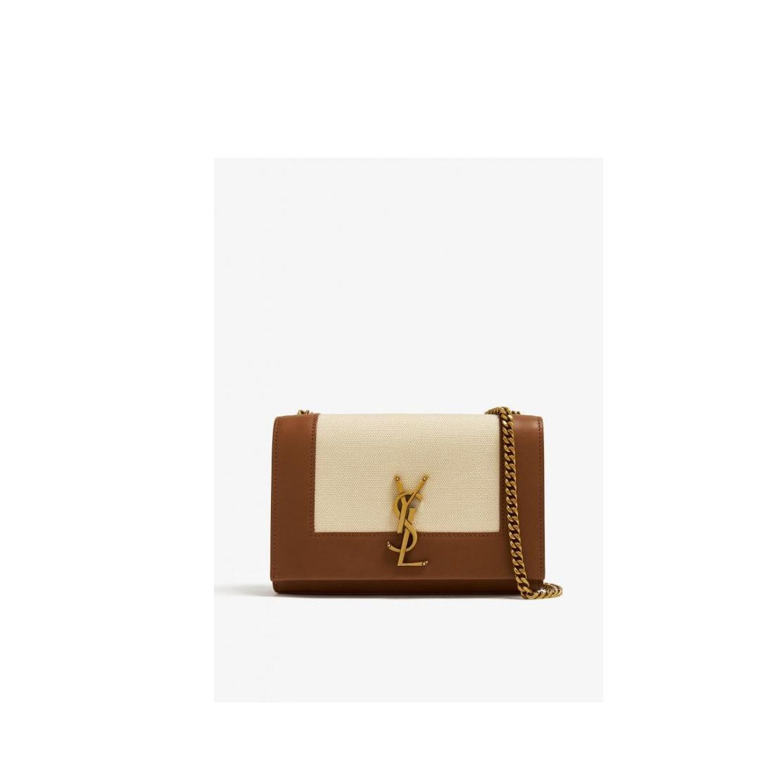 Saint Laurent Paris o1b1hav110425 Size: OS / Kate Small in Canvas Leather Bag Size ONE SIZE - 1 Thumbnail