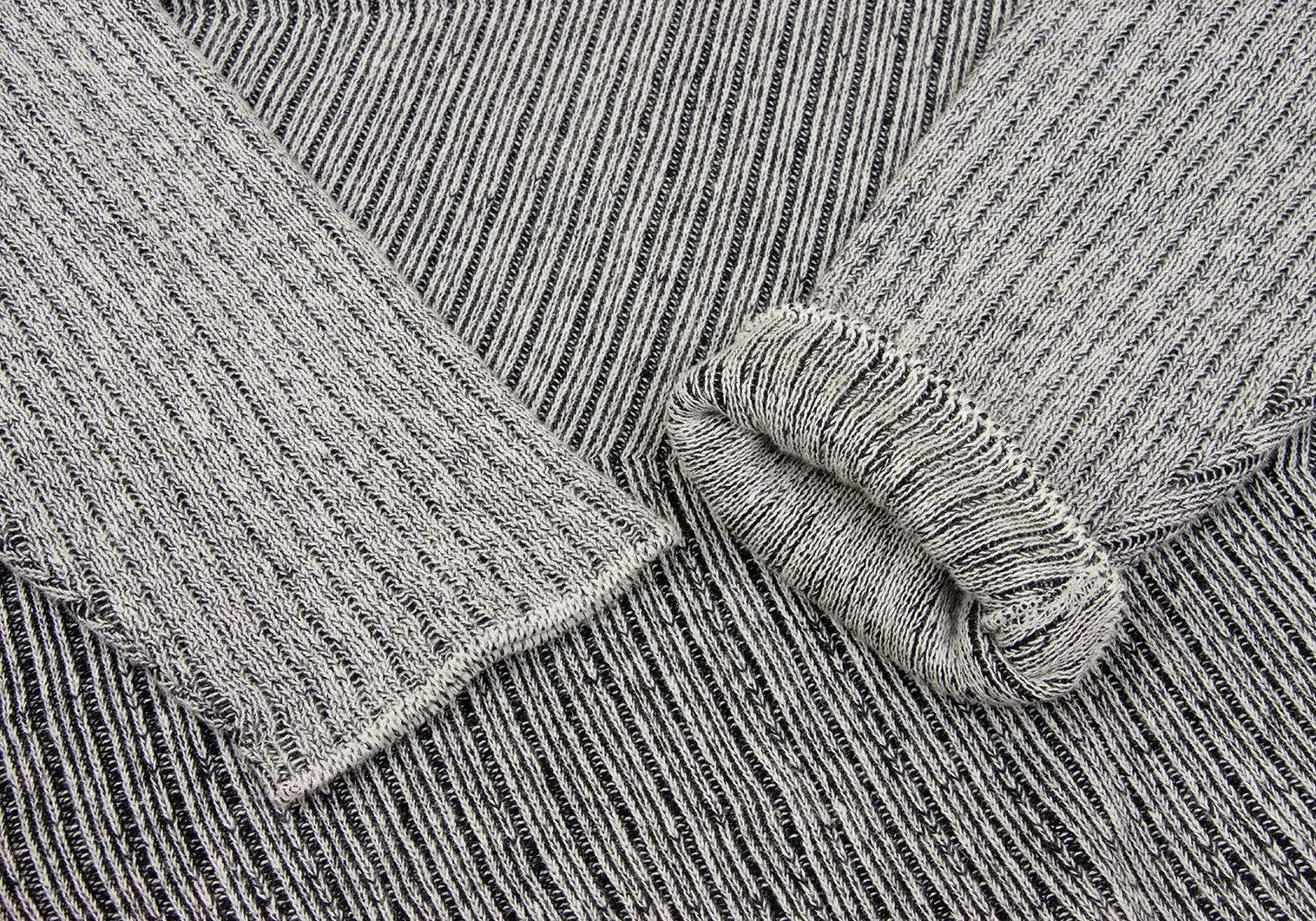 Issey Miyake Zigzag Knit Polo Shirt in Beige and Navy Size US M / EU 48-50 / 2 - 10 Thumbnail