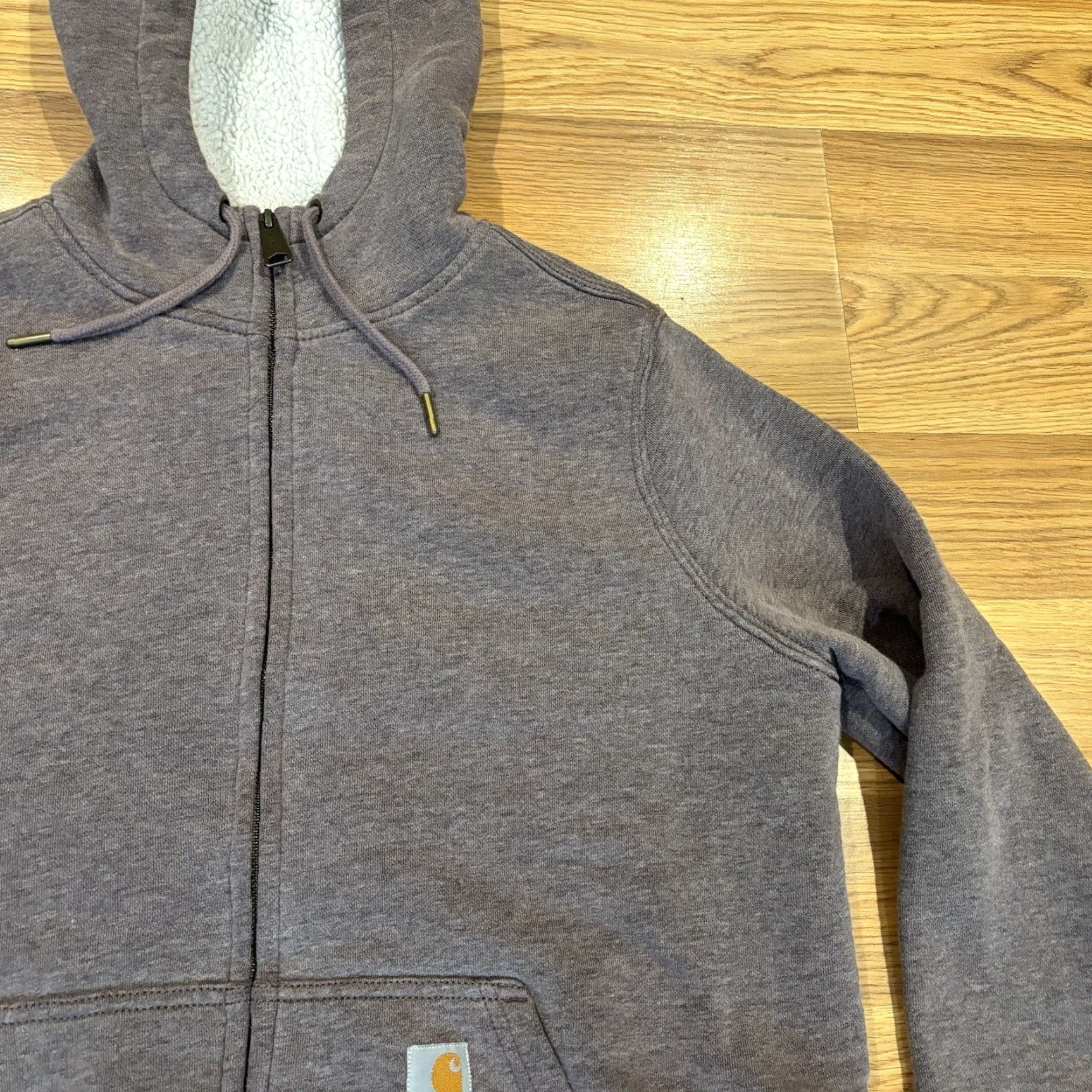Carhartt Carhartt Hoodie Clarksburg Sweatshirt 102787 Blackberry Heather Size M Women's Logo Hooded Full Zip Size M / US 6-8 / IT 42-44 - 3 Thumbnail