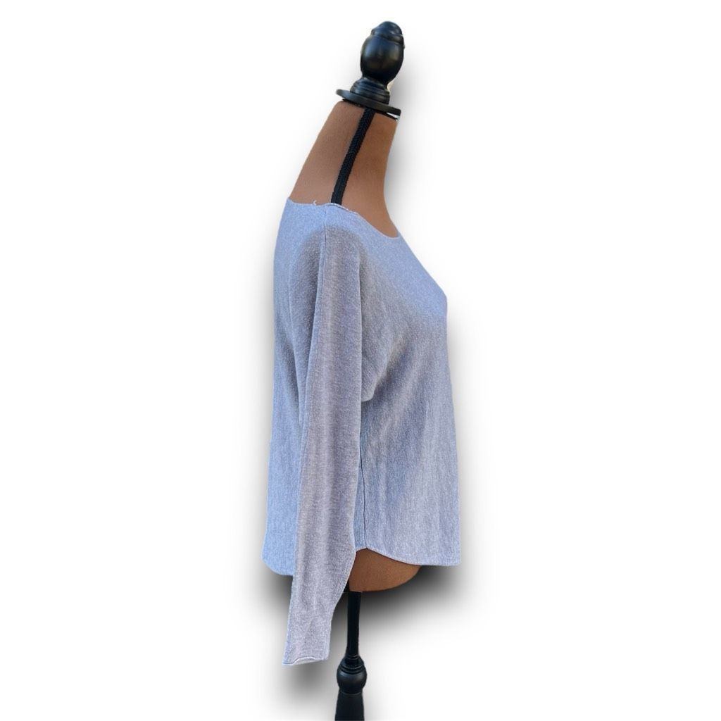 Vass Joan Vass Studio Long Sleeve Distressed Boat Neck Sweater, Women’s Small Size S / US 4 / IT 40 - 2 Thumbnail