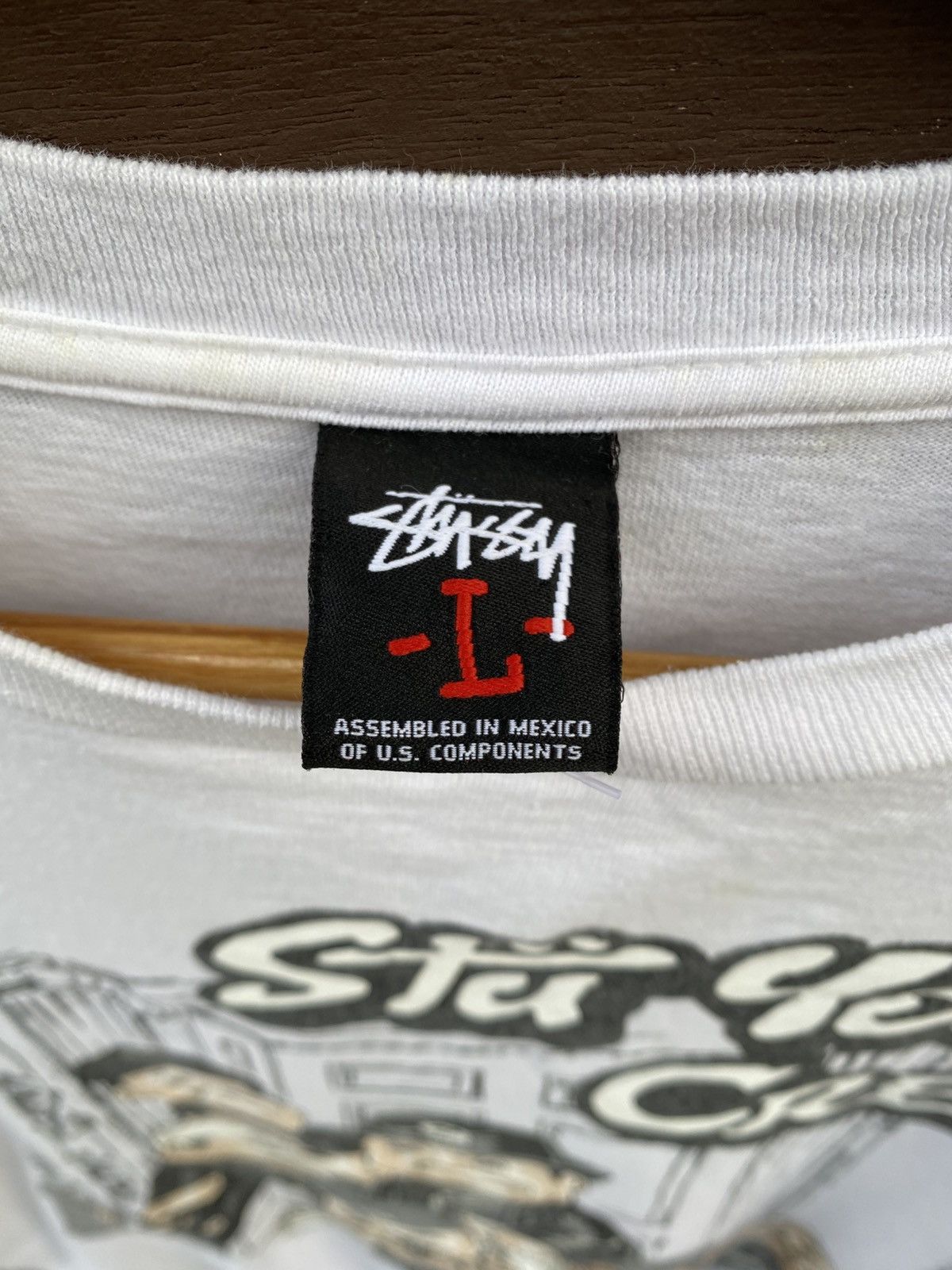 Stussy × Vintage Vintage Stussy x Pound Stu York Crew Photo tee Size US L / EU 52-54 / 3 - 4 Thumbnail