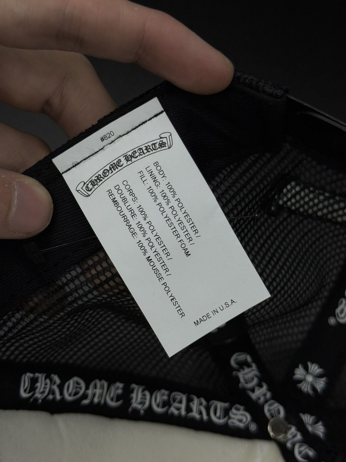 Chrome Hearts Chrome Hearts Black White SnapBack New Size ONE SIZE - 11 Thumbnail