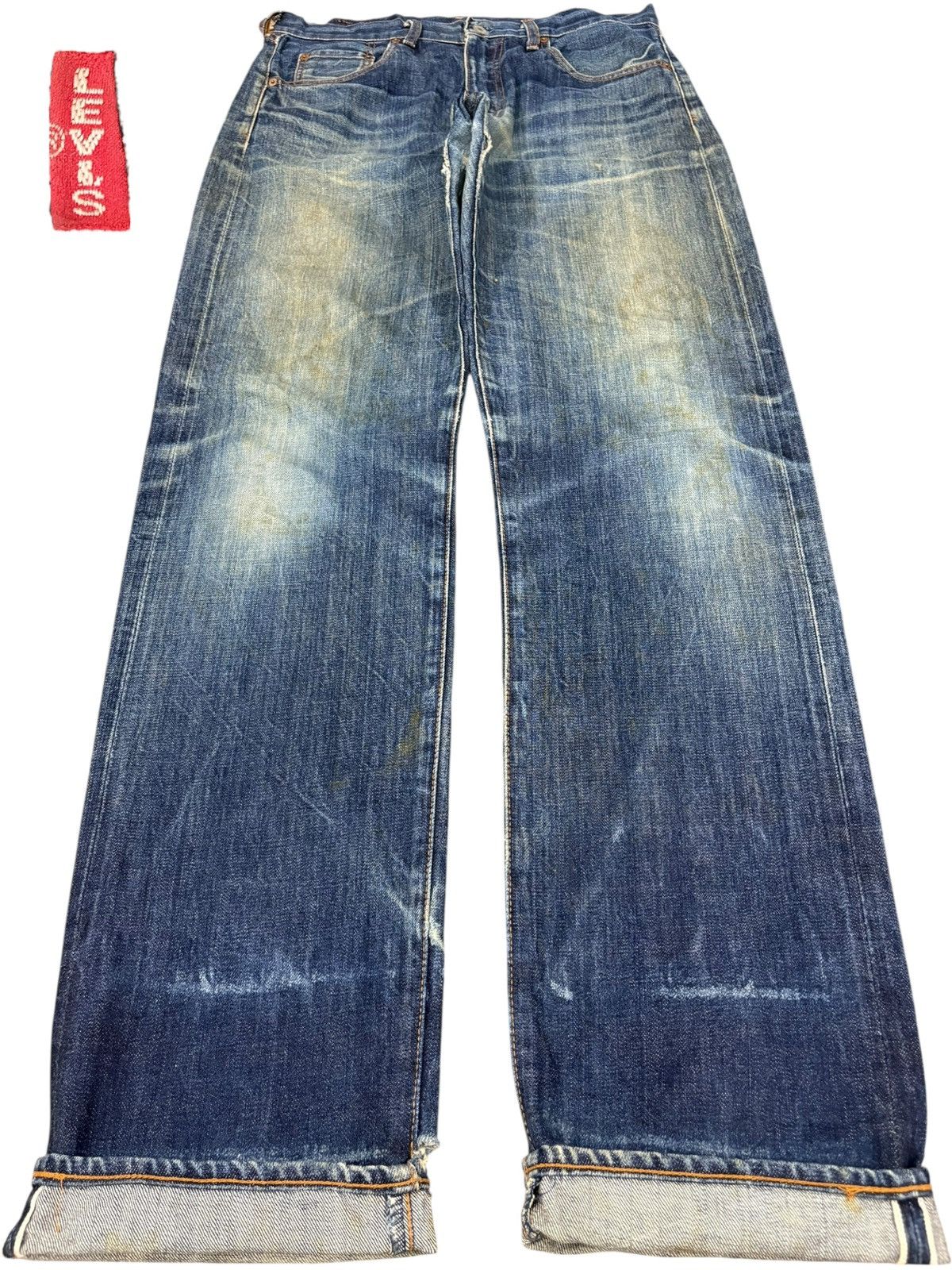 Levi's Levis 80s Levis 502 XX Big E Selvedge Distressed Baggy Jeans Size US 33 - 1 Thumbnail