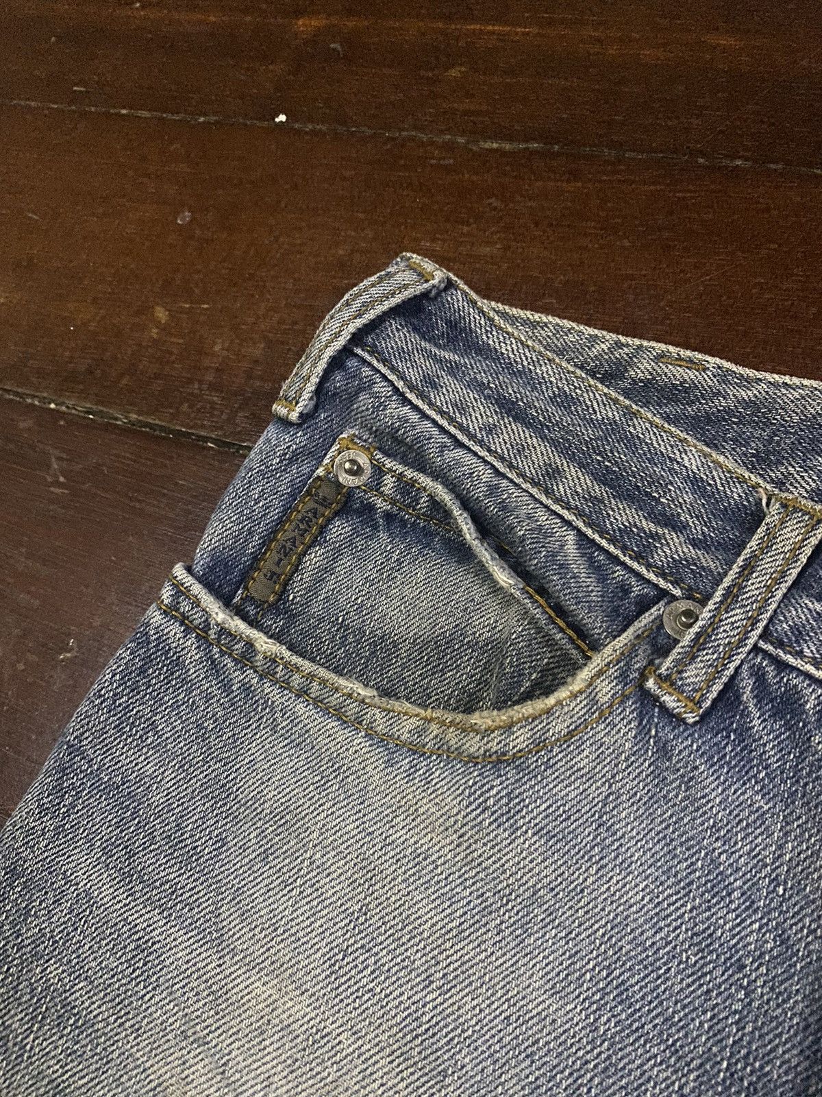 Armani × Giorgio Armani × Vintage Fire vintage ARMANI JEANS distressed mud wash flare Size US 32 / EU 48 - 8 Thumbnail
