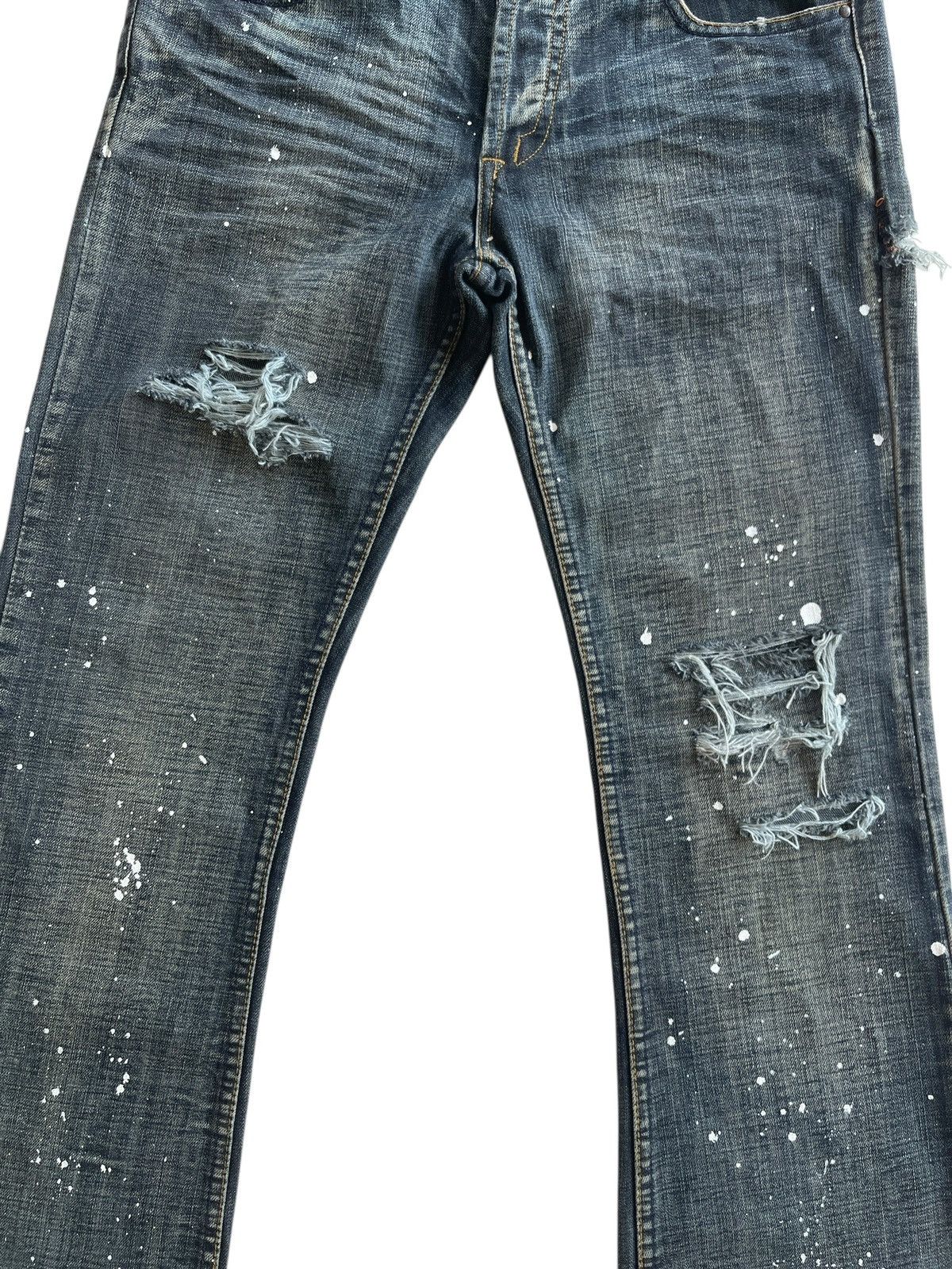 Diesel Paint Splatter Distressed Flare Dark Denim Size US 32 / EU 48 - 9 Thumbnail