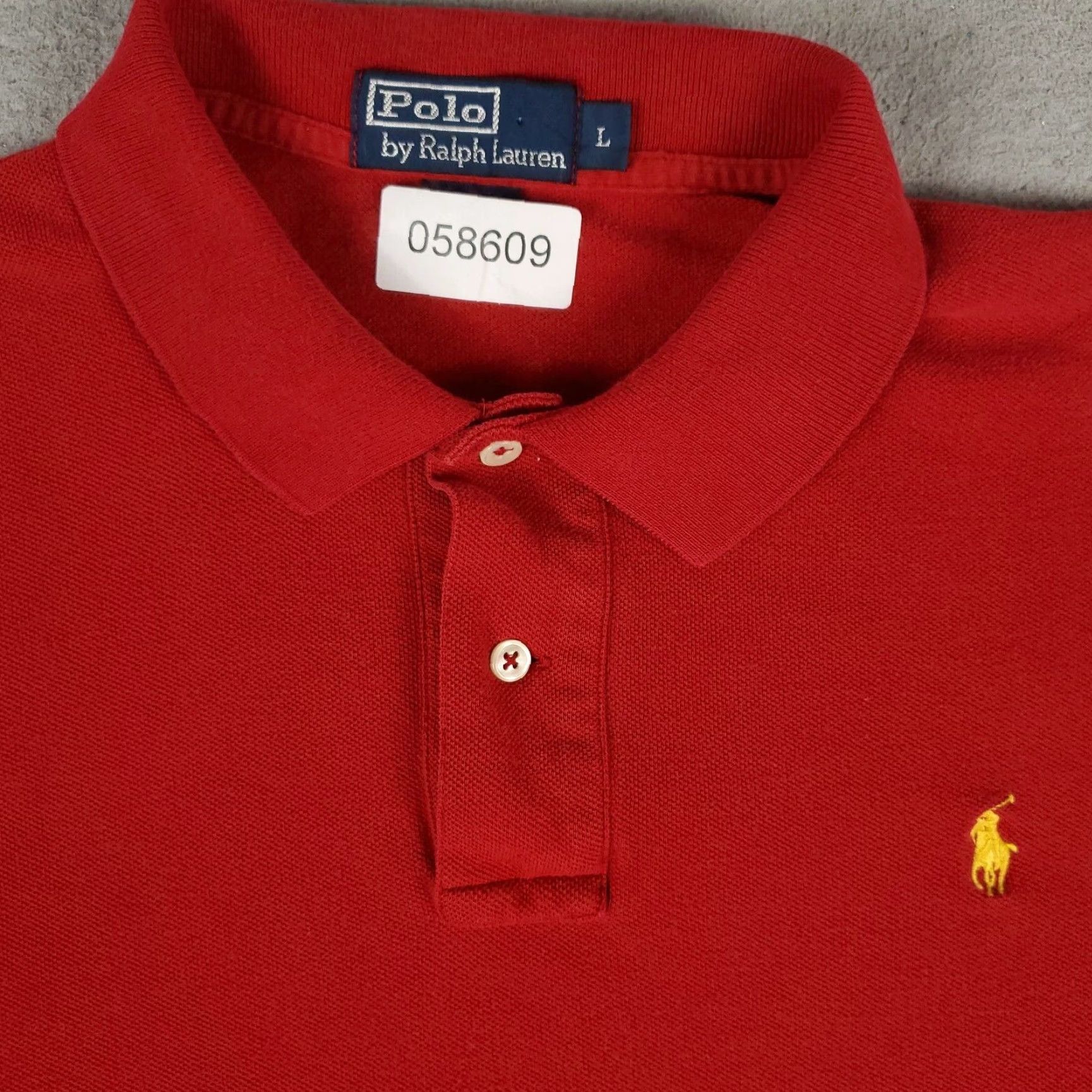 Ralph Lauren VINTAGE Ralph Lauren Polo Shirt Mens Large Red Cotton Casual Short Sleeve Men's Size US L / EU 52-54 / 3 - 2 Thumbnail