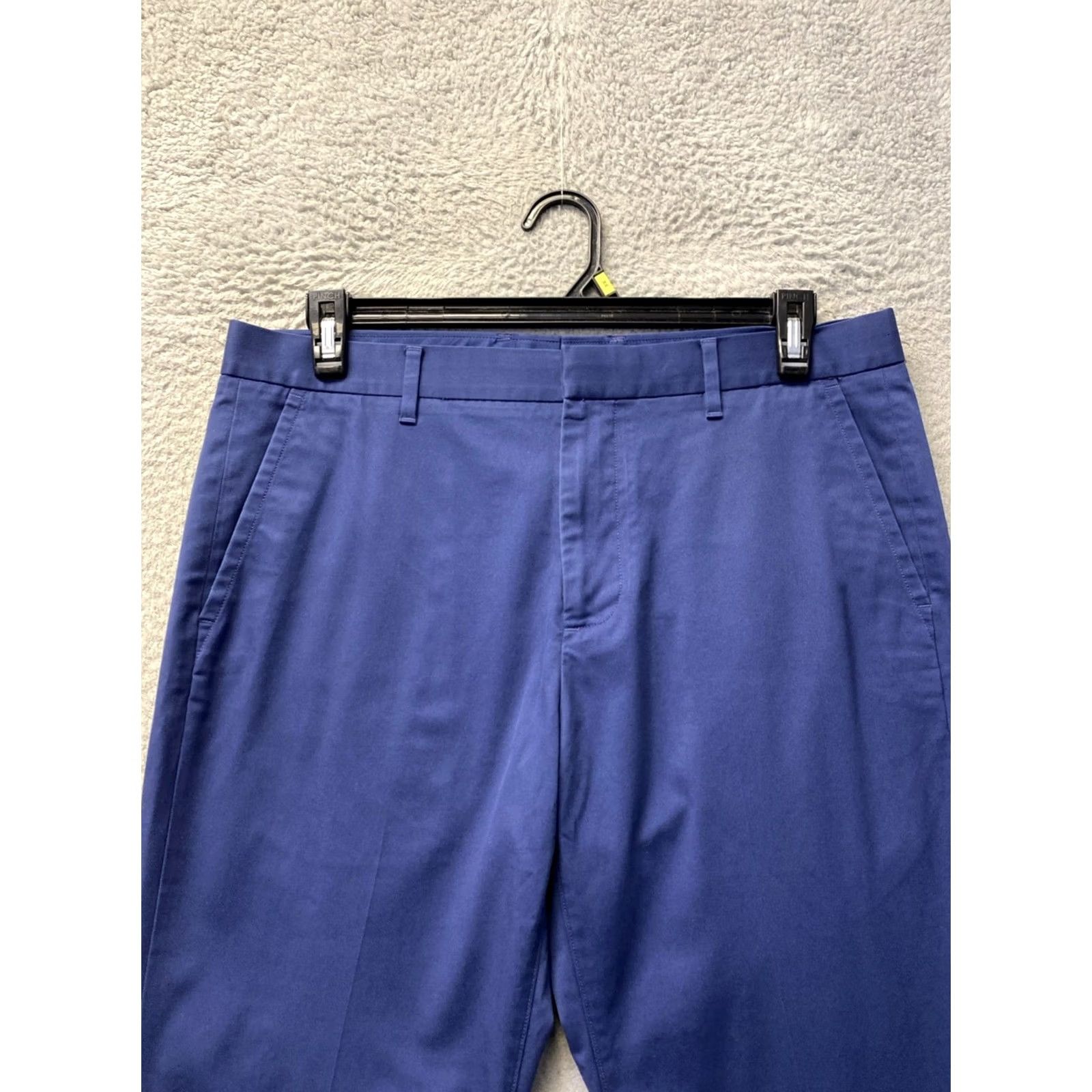 Bonobos Bonobos Chino Pants Slim Men's 34x30 Blue Cotton Blend Stretch Flat Front 5-Pocket Logo Straight Rise Mid Vintage: No Size US 34 / EU 50 - 2 Thumbnail