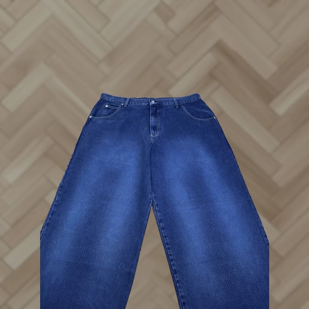 Vintage VINTAGE Solo Denim Jeans Men 40 Blue Loose Baggy USA 90s 13110 jeans 90s Hip Hop Mens Blue Denim USA 40 Regular Size US 40 / EU 56 - 1 Thumbnail
