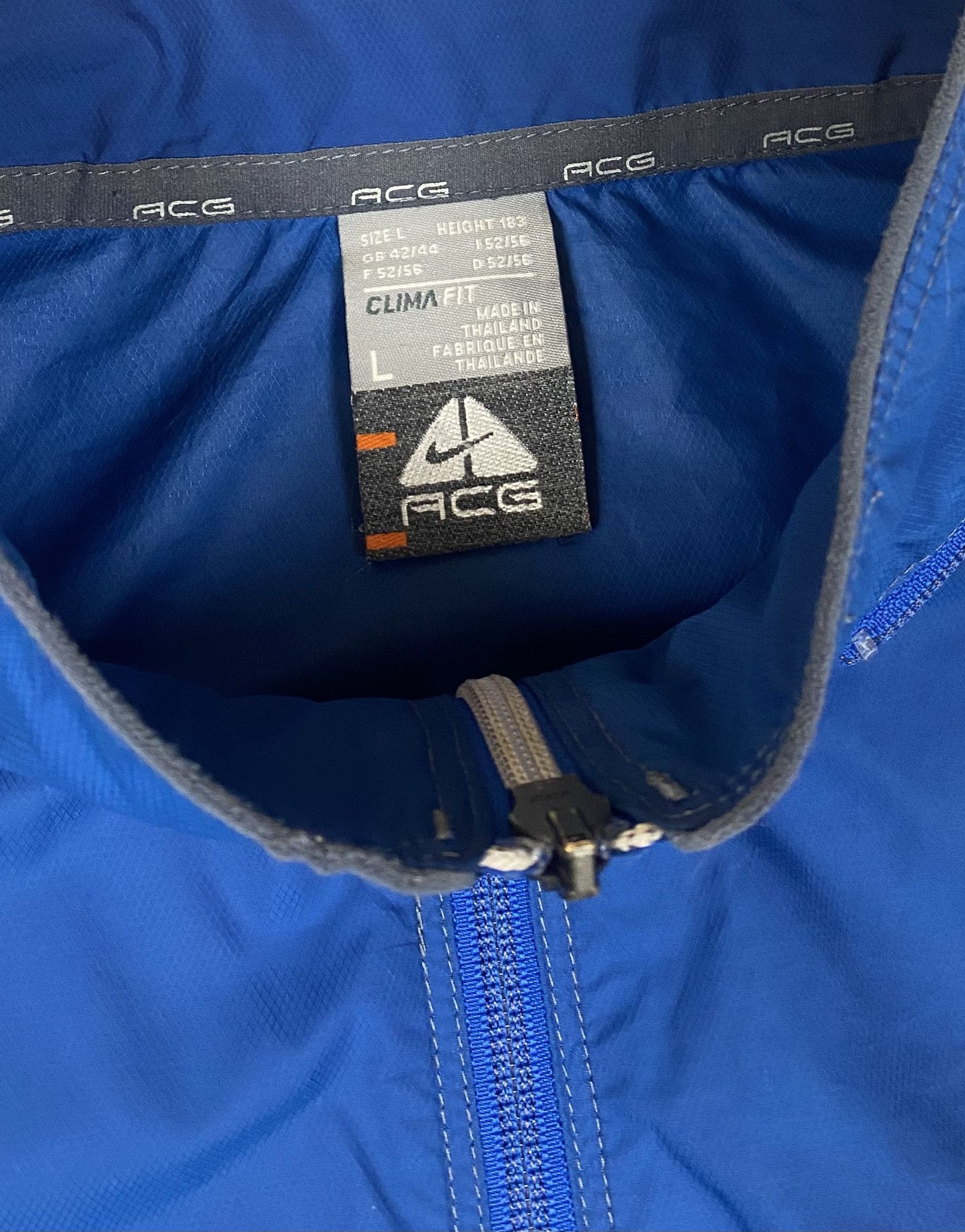 Nike ACG Vintage NIKE ACG Grey Blue Windbreaker Jacket Y2k M547 Size US L / EU 52-54 / 3 - 6 Thumbnail