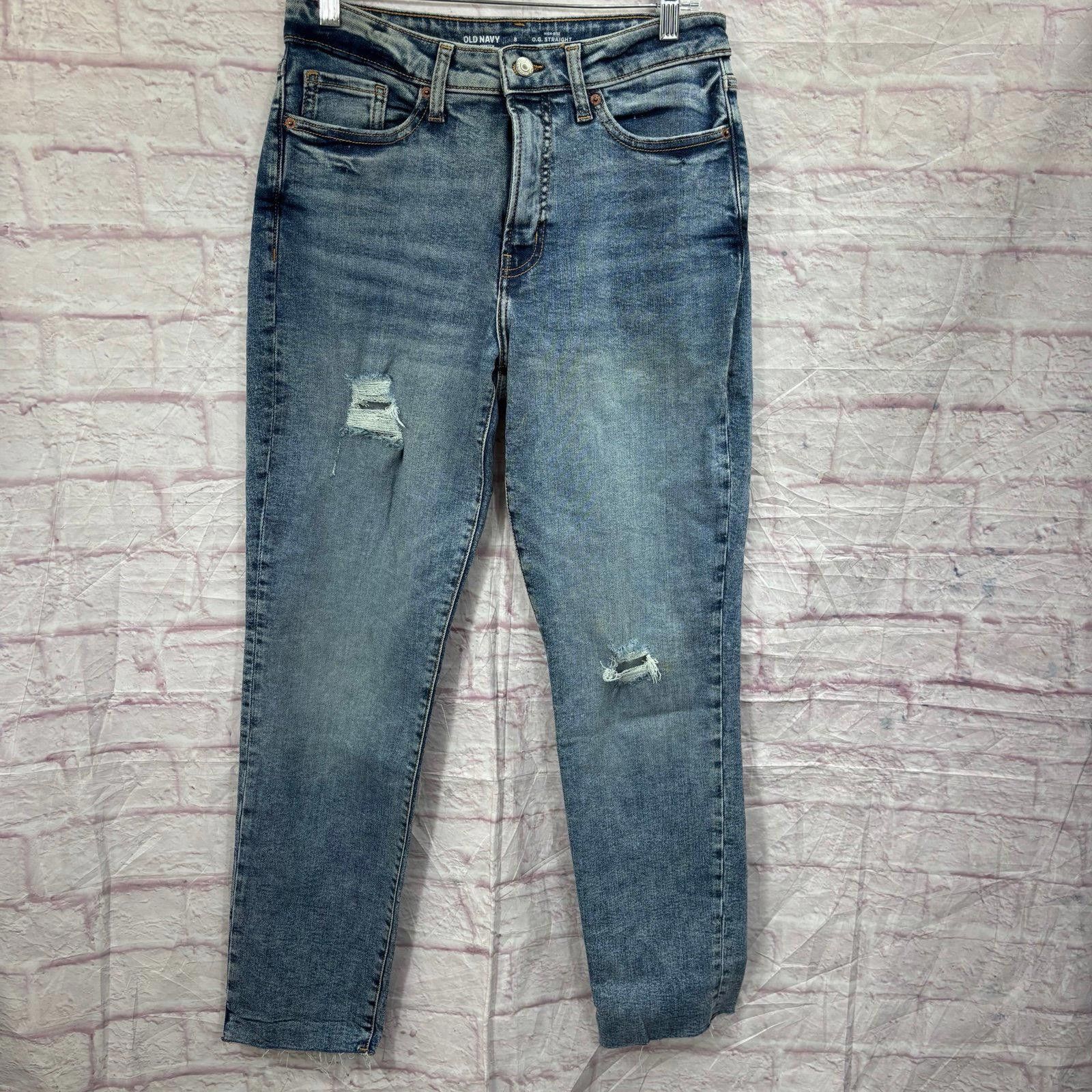 Old Navy Old Navy O.G. Straight High-Rise Jeans Size 8 Long Size 29" - 1 Thumbnail
