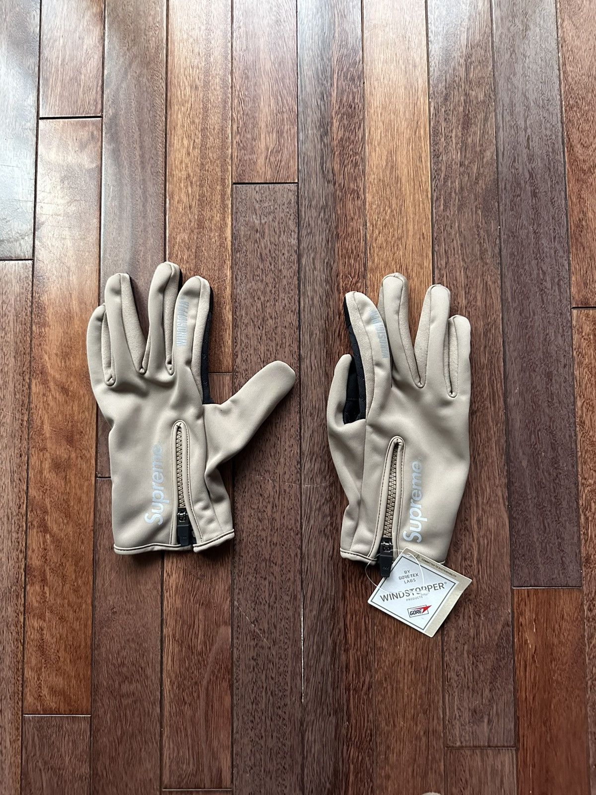 Supreme Windstopper Zip Gloves - Taupe - XL