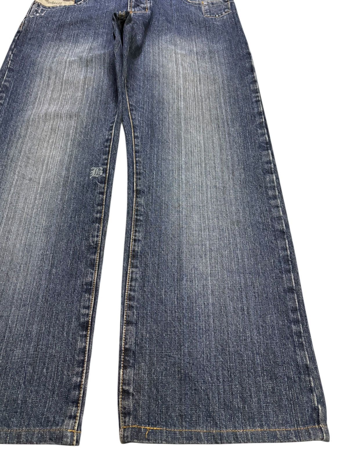 Billabong Vintage Billabong Button Fly Mud Wash Patched Baggy Jeans Size US 33 - 7 Thumbnail
