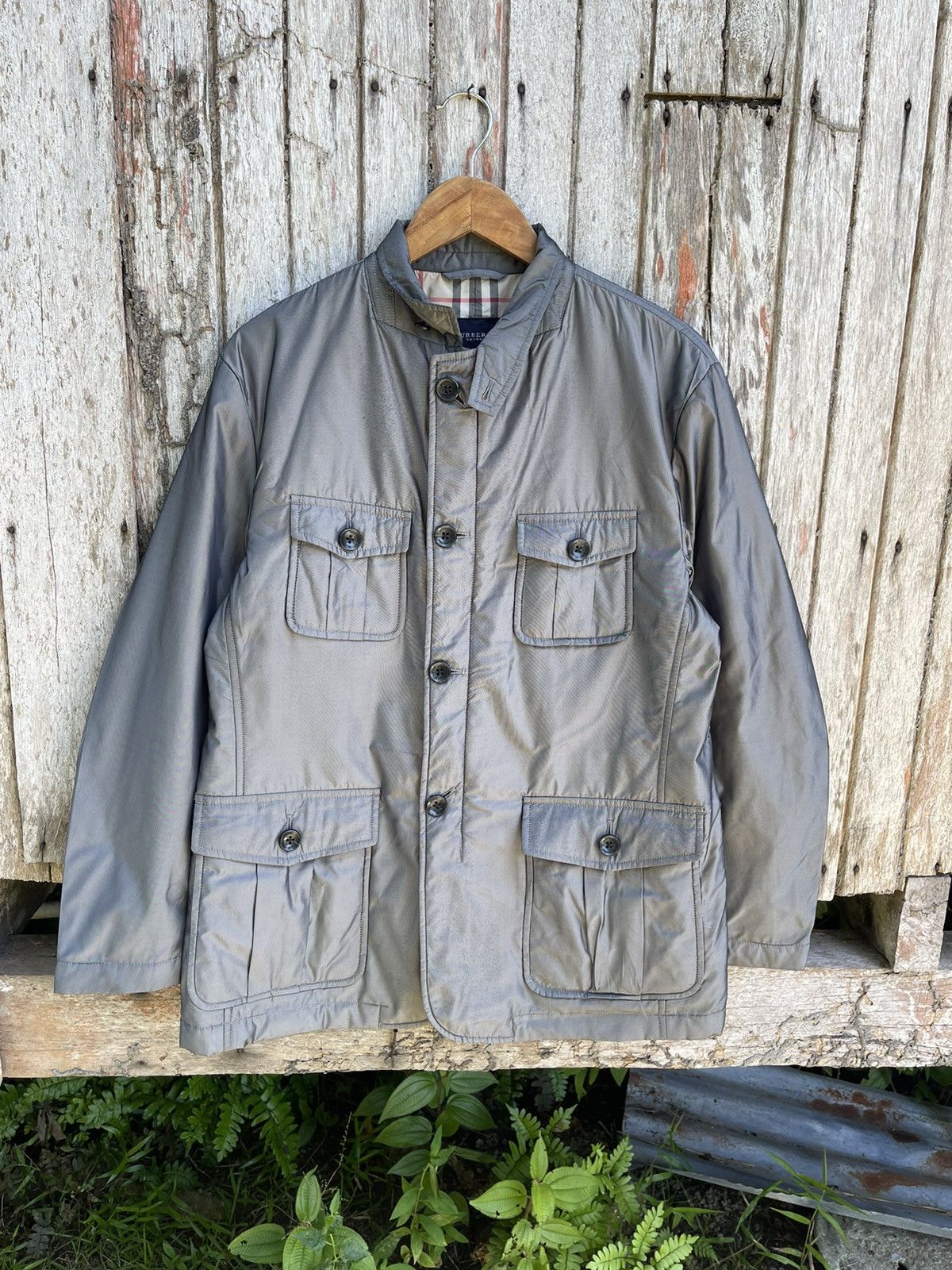 Burberry Burberry London Waxed Field Jacket – Grey Size M / US 6-8 / IT 42-44 - 1 Thumbnail