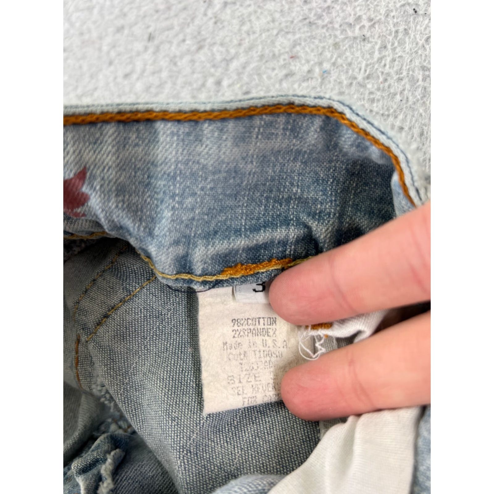 American Eagle Outfitters VINTAGE American Eagle Outfitters Jeans Womens 3 Blue Denim Light Wash Straight Cotton Low 23x31 Women's Jeans Size 26" / US 2 / IT 38 - 4 Thumbnail