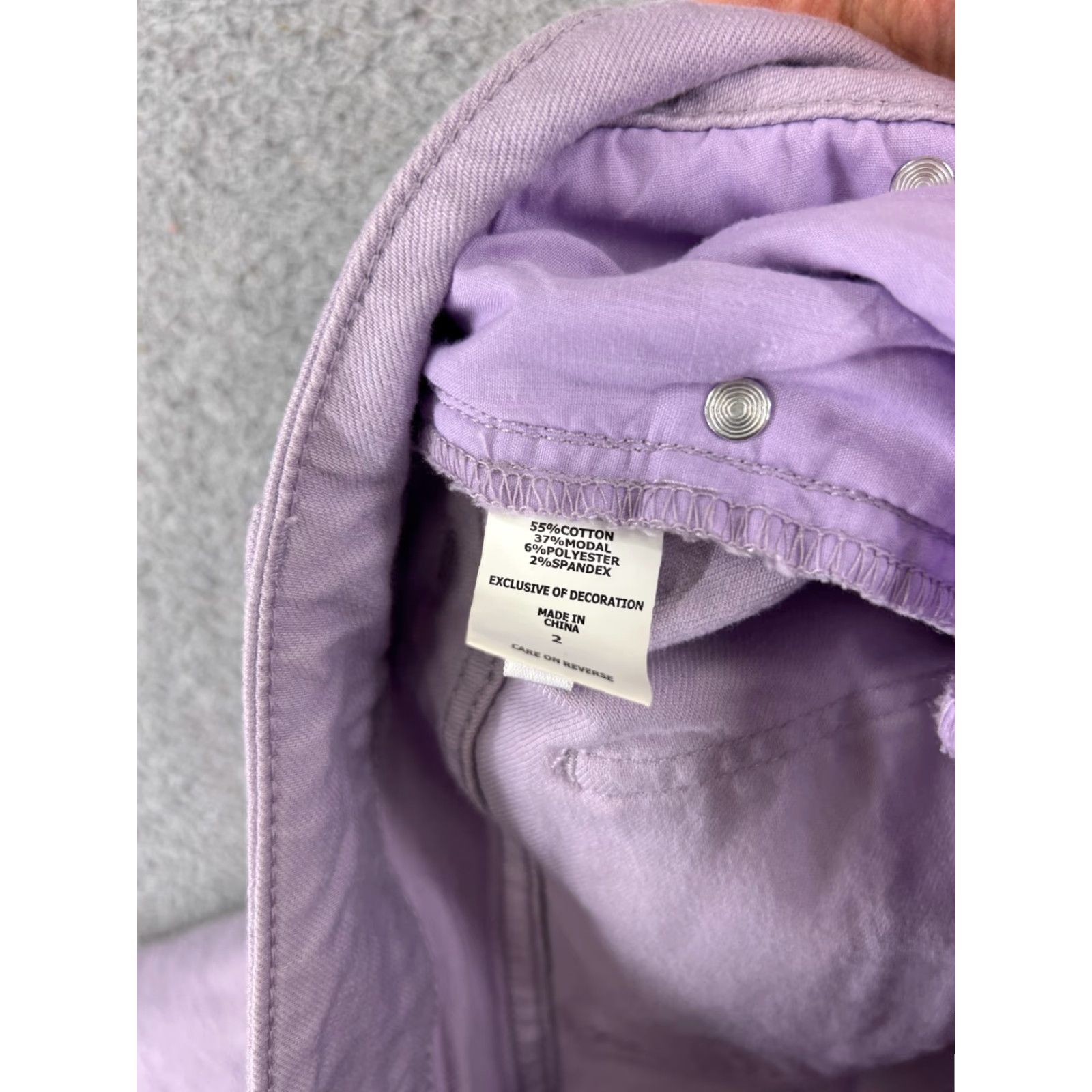 Vintage New York & Company Pants Womens 2 Purple Distressed Straight Leg Low Rise 27x28 Size 26" / US 2 / IT 38 - 7 Thumbnail