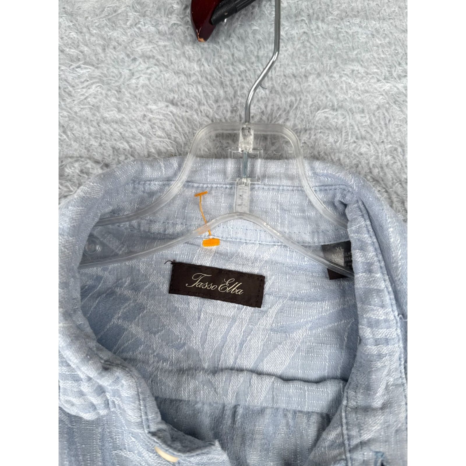 Tasso Elba Tasso Elba Shirt Men Extra Large Blue Floral Palm Leaf Silk Blend Hawaiian Size US XXL / EU 58 / 5 - 7 Thumbnail