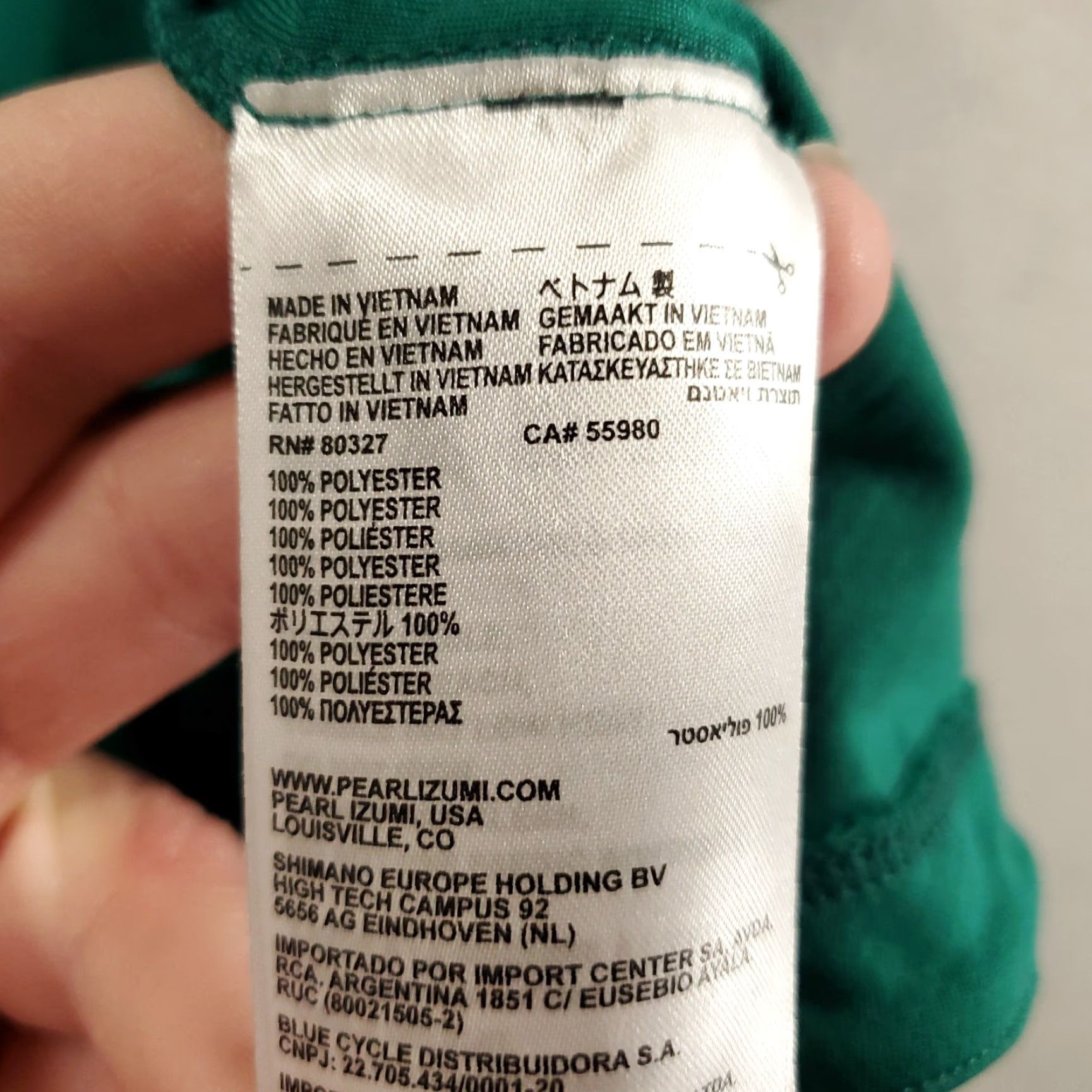 PEARL iZUMi Pearl Izumi Womens Jacket XL Green Full Zip Lightweight Windbreaker Stretch Breathable Athletic Activewear Size XL / US 12-14 / IT 48-50 - 4 Thumbnail