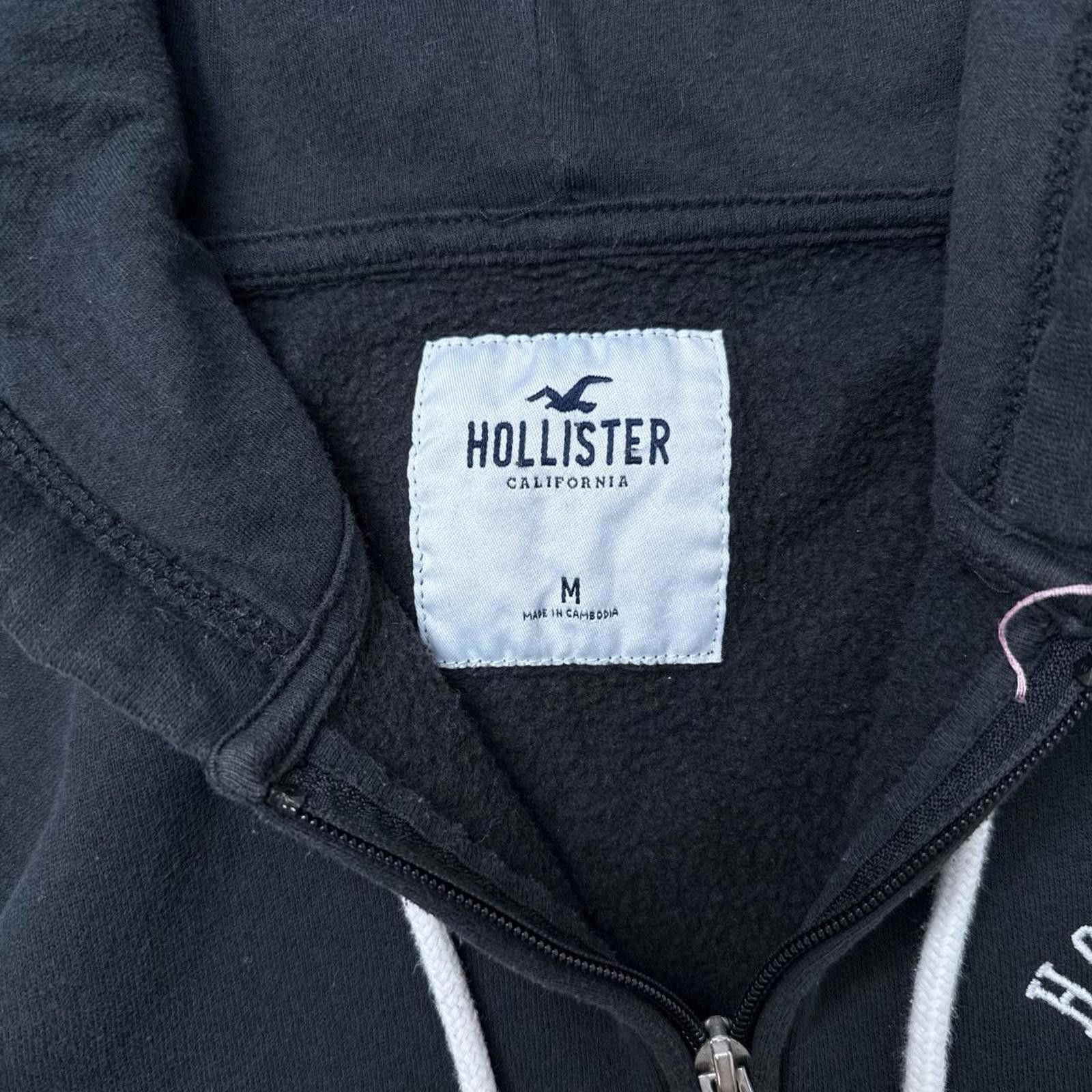 Other Y2K Hollister 00s Black Zip Up Jacket Size M / US 6-8 / IT 42-44 - 3 Thumbnail