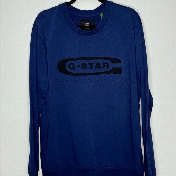 G-Star G-Star Raw Denim Crewneck Sweatshirt Blue Men’s XL Size US XL / EU 56 / 4 - 1 Thumbnail