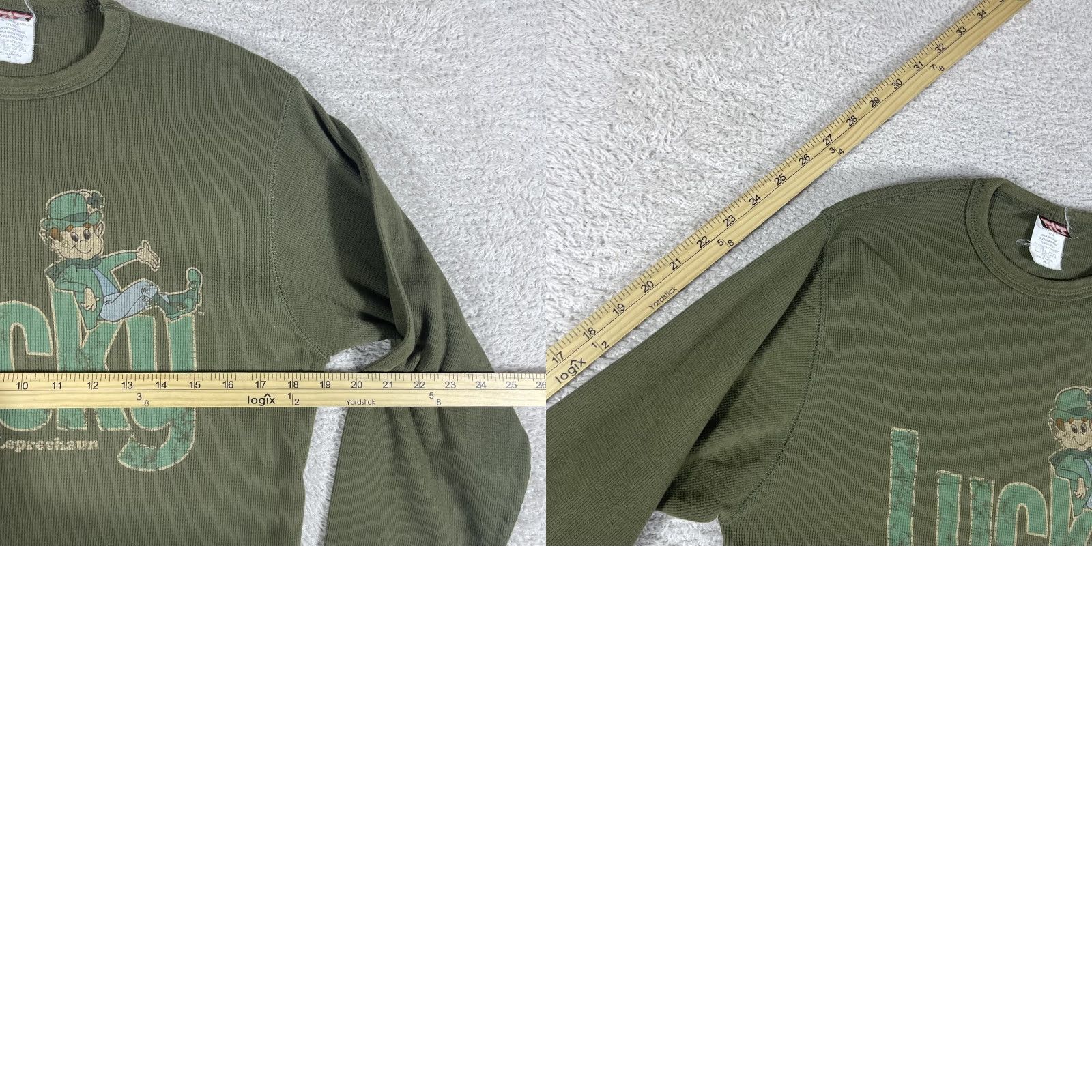 Vintage VINTAGE Lucky Charms Shirt TNT Mens M Green Thermal Waffle Knit Leprechaun Shirt Size US M / EU 48-50 / 2 - 8 Thumbnail