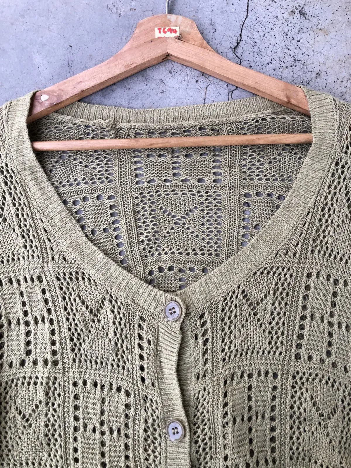 Aran Isles Knitwear × Designer Japanese Urbanity Mesh Netting Pullover Knitting Pattern Size US L / EU 52-54 / 3 - 6 Thumbnail