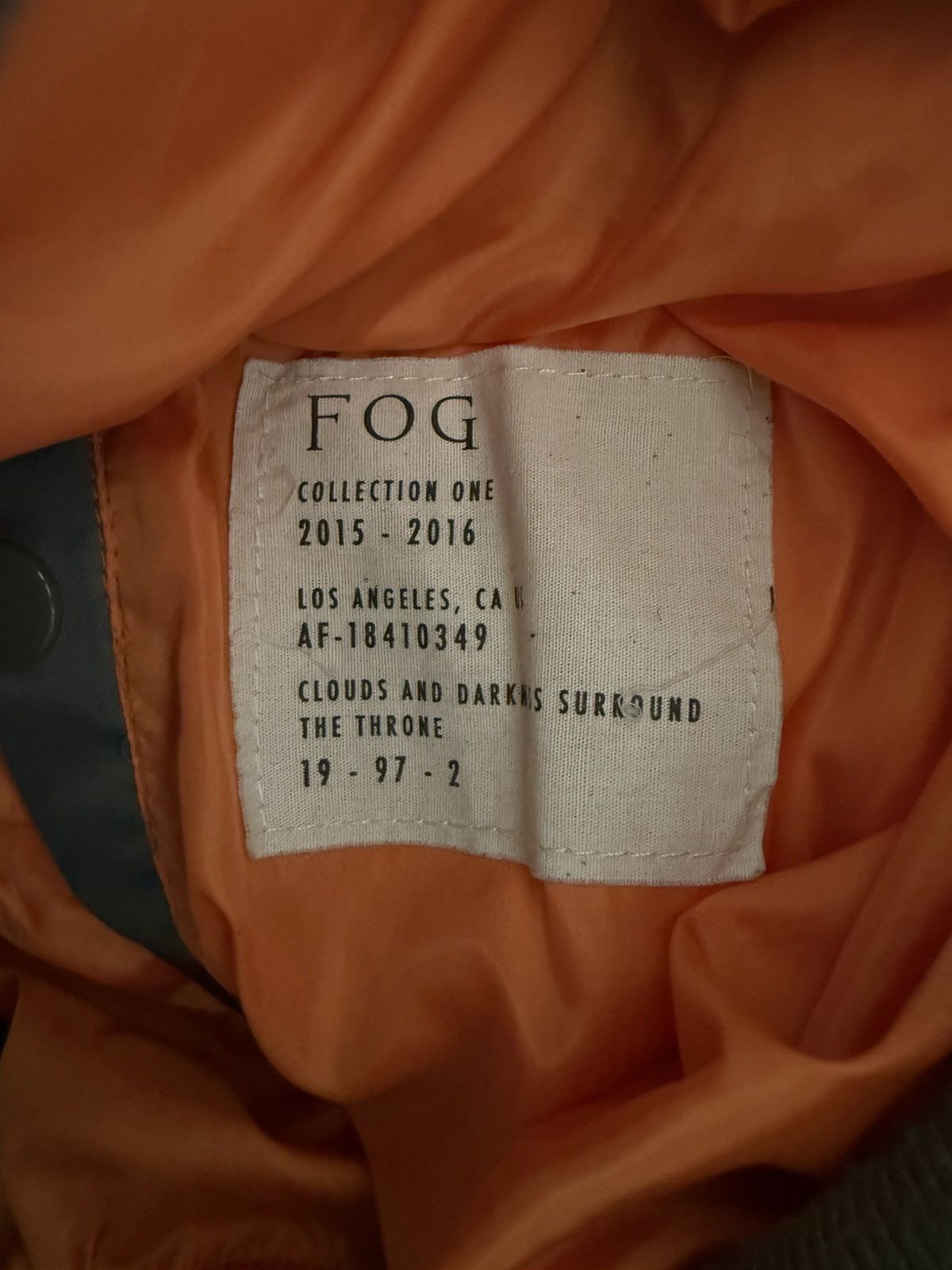 FOG × Fear of God FEAR OF GOD FOG COLLECTION 1 BOMBER Size US XL / EU 56 / 4 - 5 Thumbnail