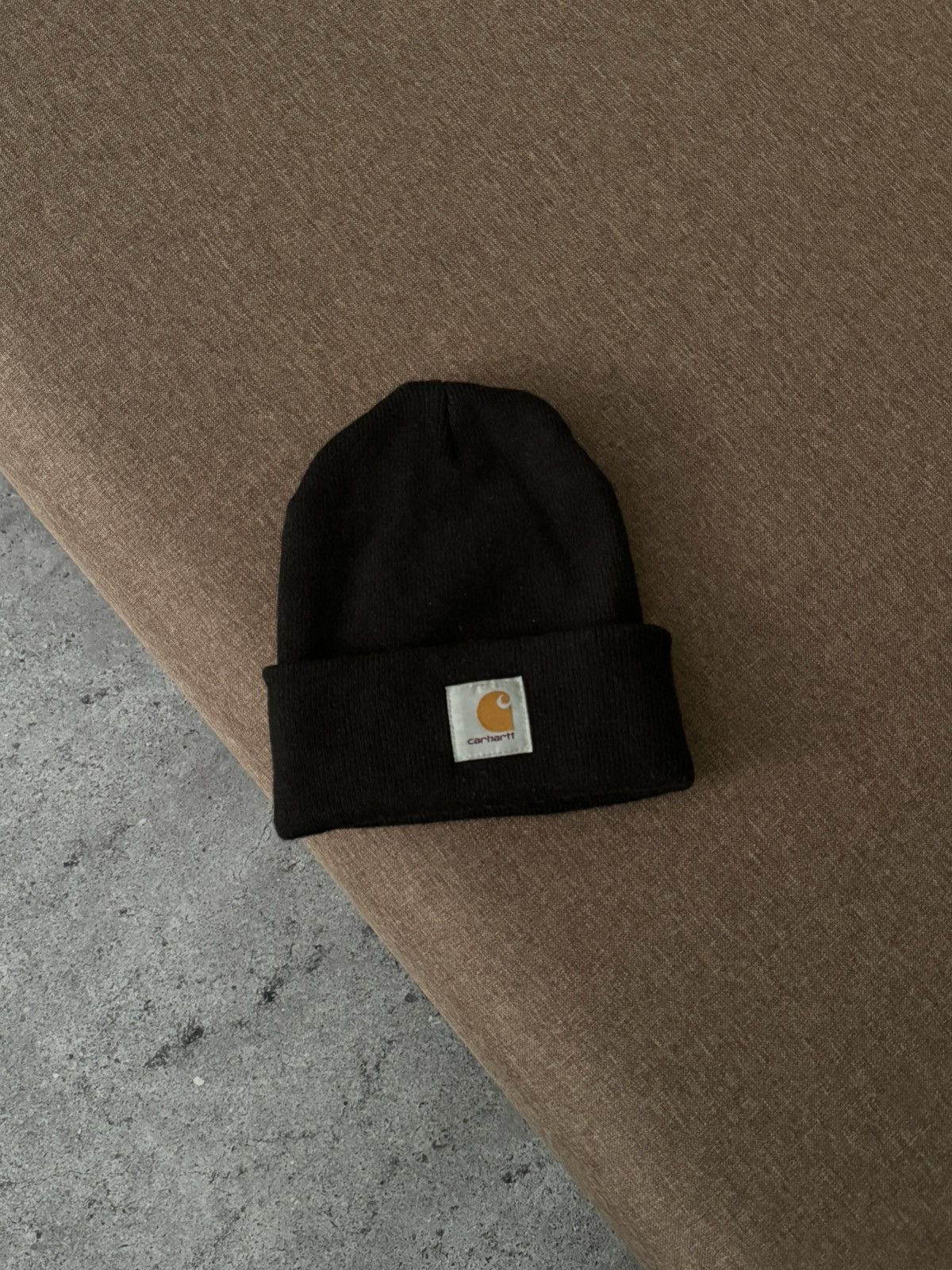 Carhartt × Vintage Vintage Carhartt Y2K knitted black hat cap Size ONE SIZE - 1 Thumbnail