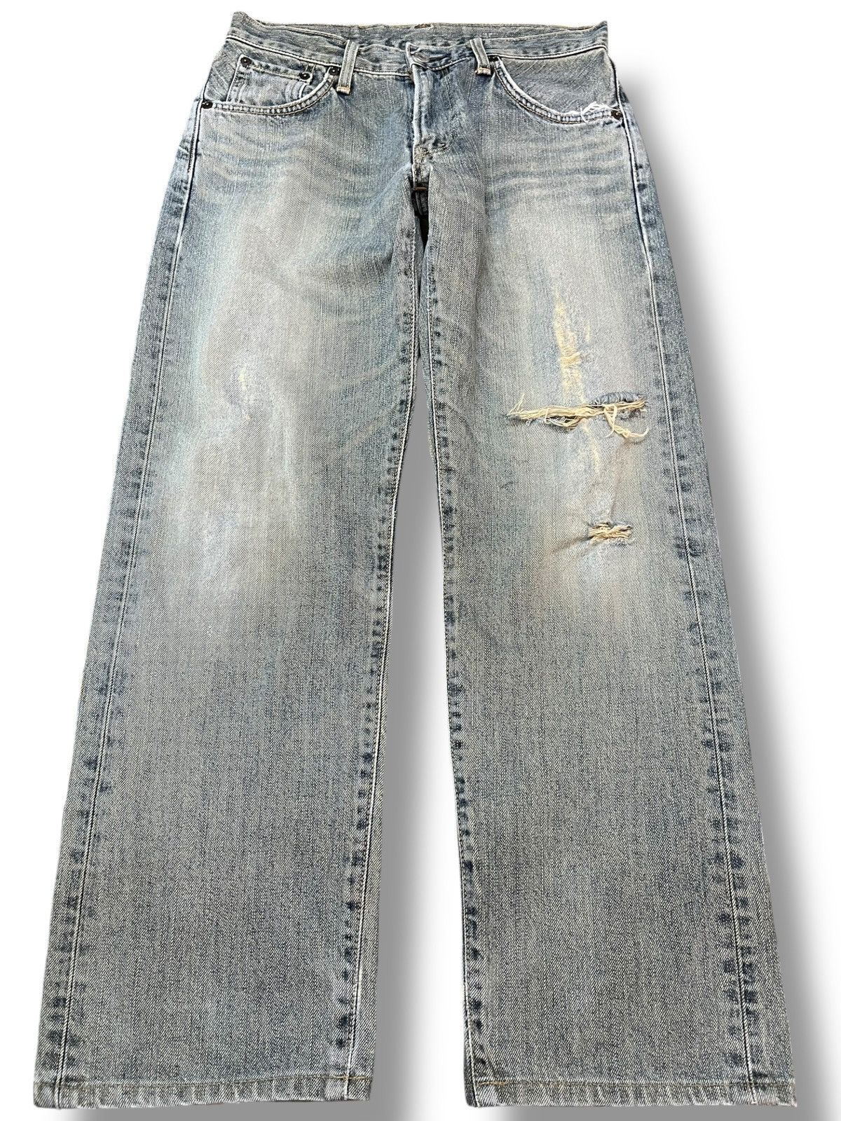 Edwin × Japanese Brand Vintage Edwin XV Faded Distressed Denim Size US 29 - 1 Thumbnail