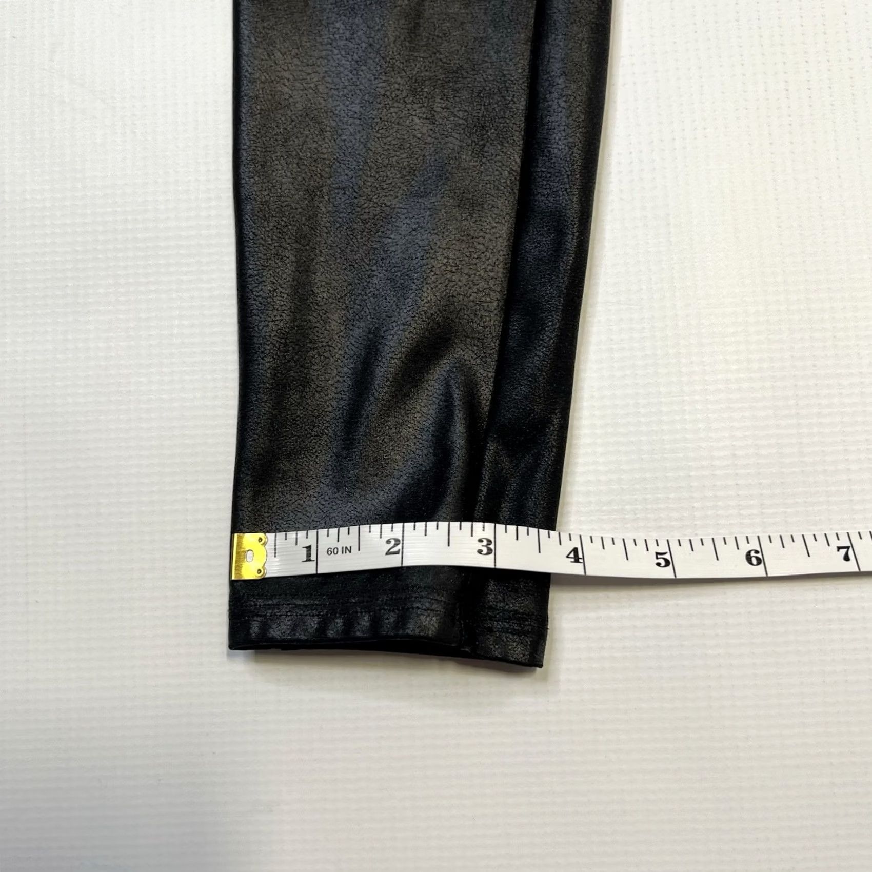 Spanx SPANX Faux Leather Leggings Women's Black Shiny Shaping Pants Large L Size 36" / US 14 / IT 50 - 5 Thumbnail