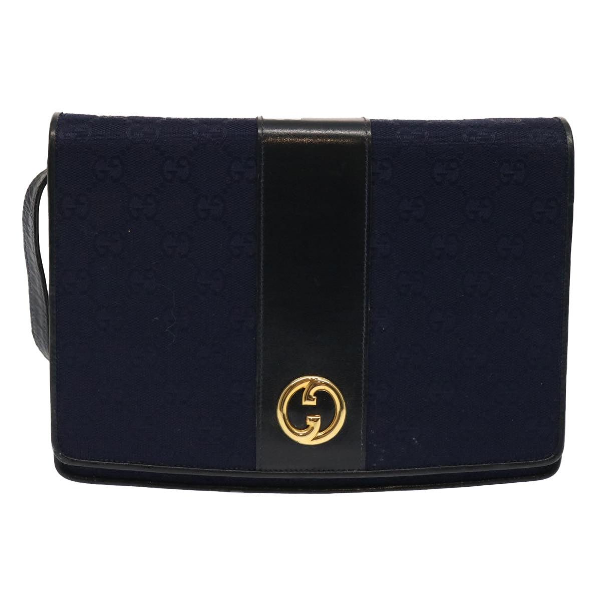 Gucci GUCCI GG Canvas Shoulder Bag Navy Black Size ONE SIZE - 2 Thumbnail