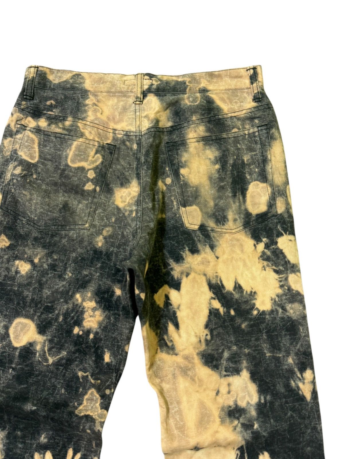 Issey Miyake Flare MCAPACHE Acid Wash Smoked Style Denim Jeans Size US 28 / EU 44 - 12 Thumbnail