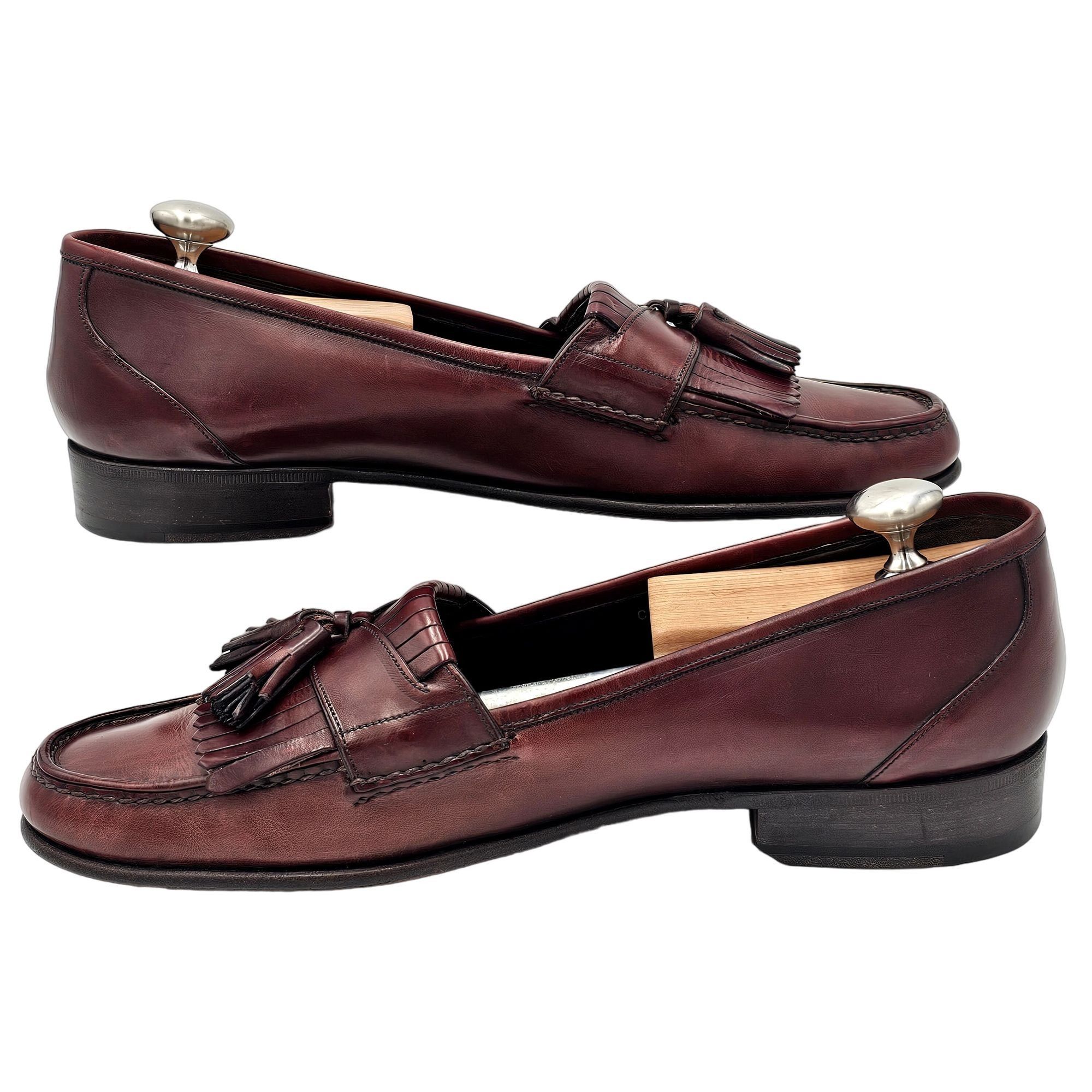 Bragano × Cole Haan Vintage Bragano Cole Haan Italy 10.5 Burgundy Leather Dress Size US 10.5 / EU 43-44 - 4 Thumbnail